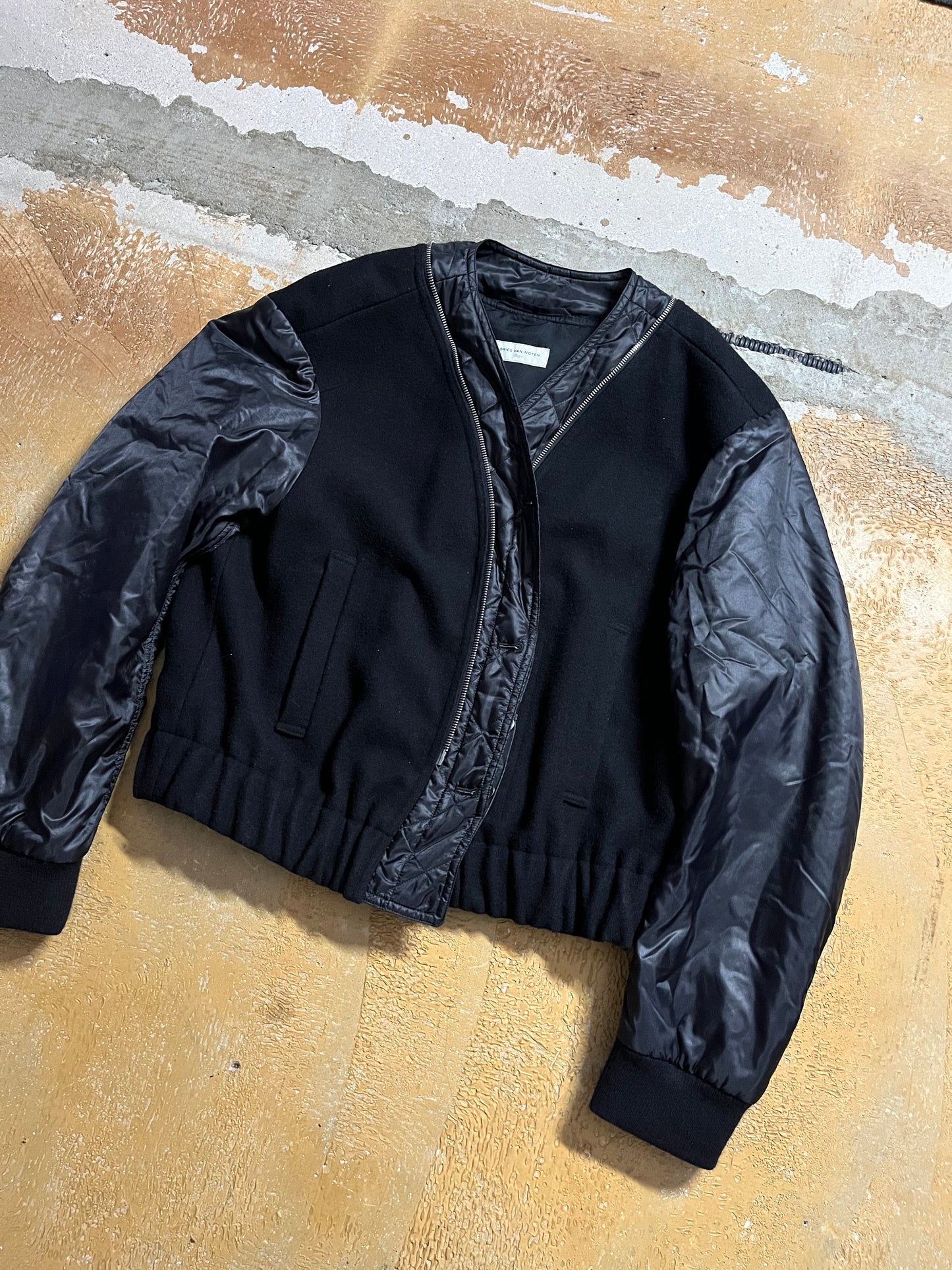 Dries van Noten vintage FW2007 gimp fill zip gimp bomber jacket - S