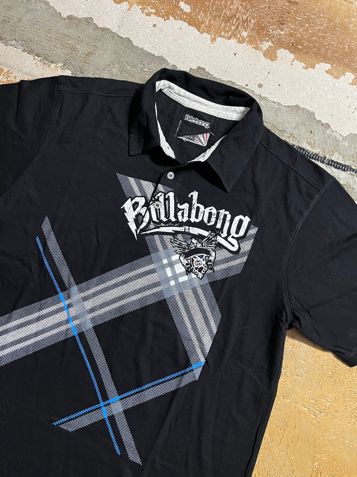Billabong vintage summer polo tee shirt - L