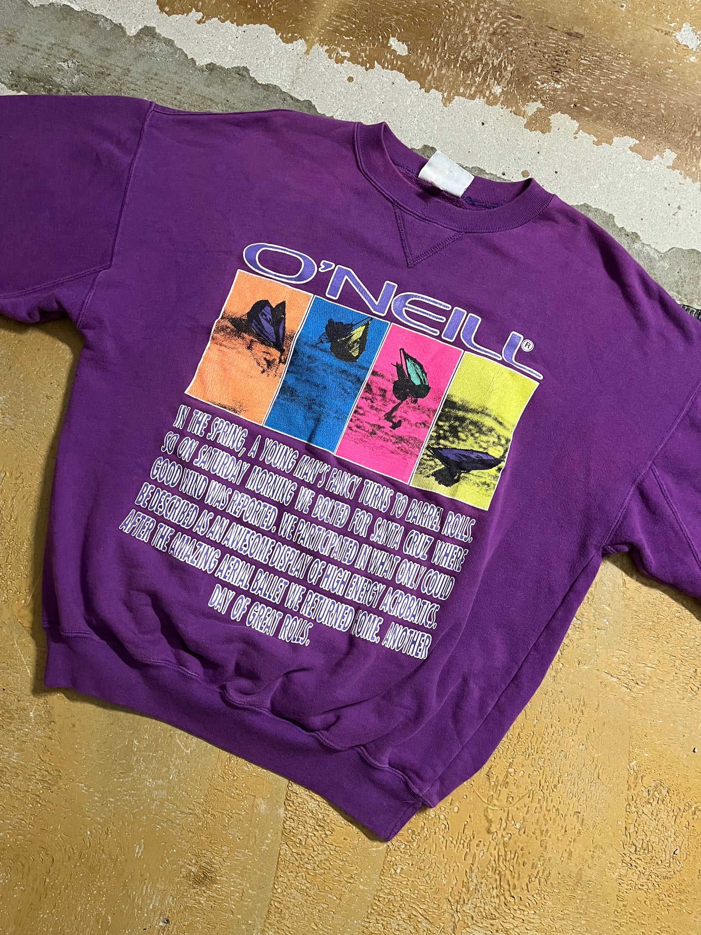 O’neill vintage Rare surf graphic sweater - M
