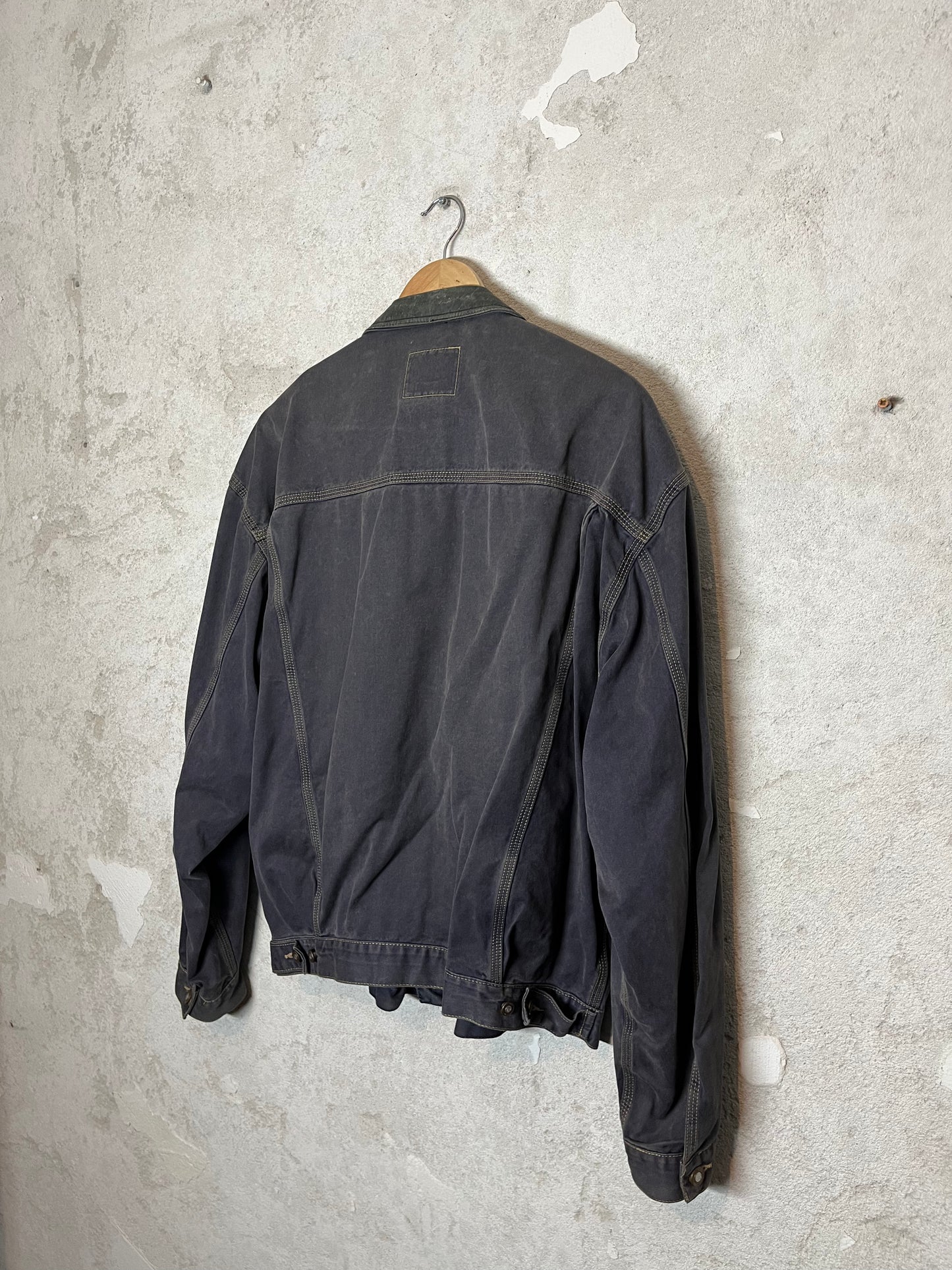 Diesel 2000s denim jacket w/ leather details - XL