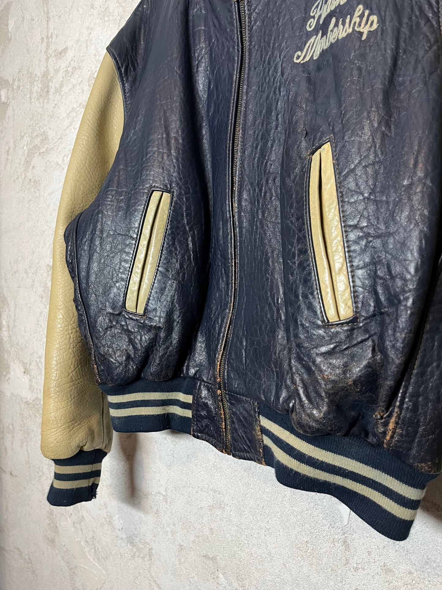 Redskins vintage leather motor jacket - L