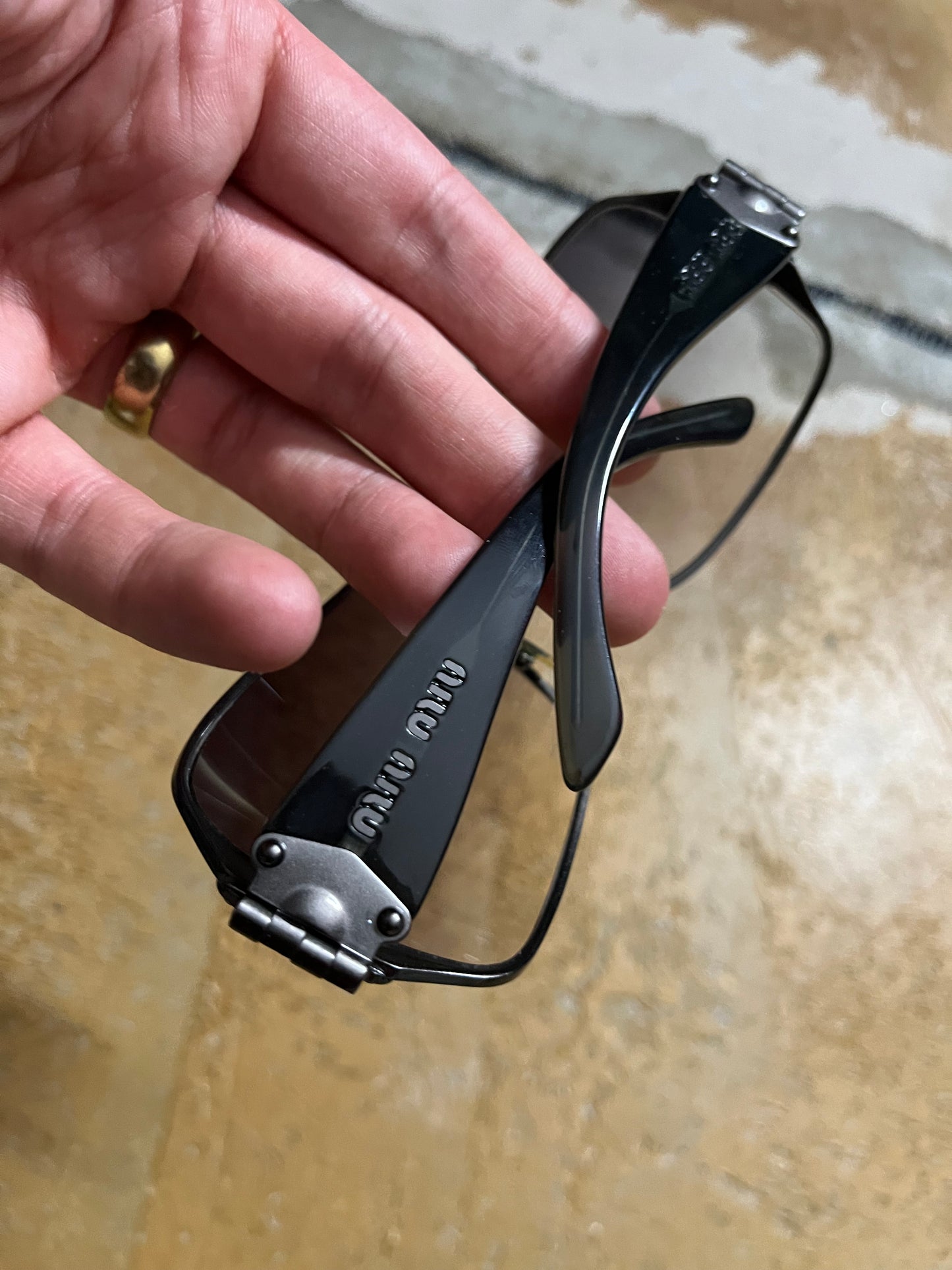 Miu Miu vintage shield sunglasses + box