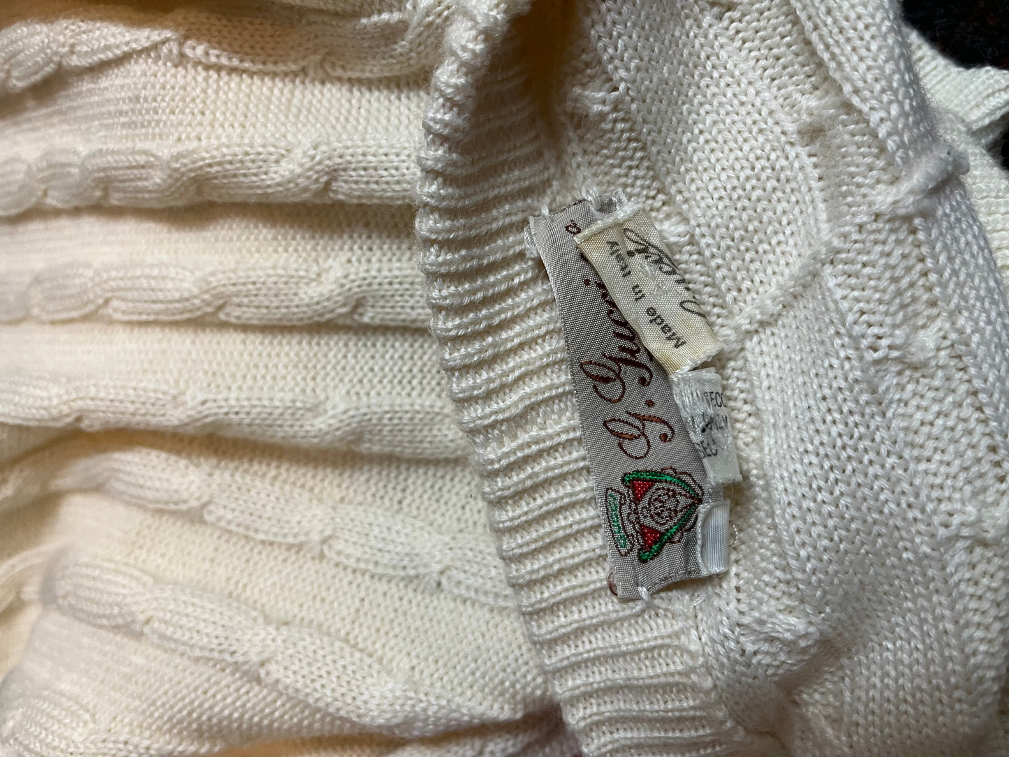 Gucci vintage retro cable knit cardigan sweater - XL/XXL