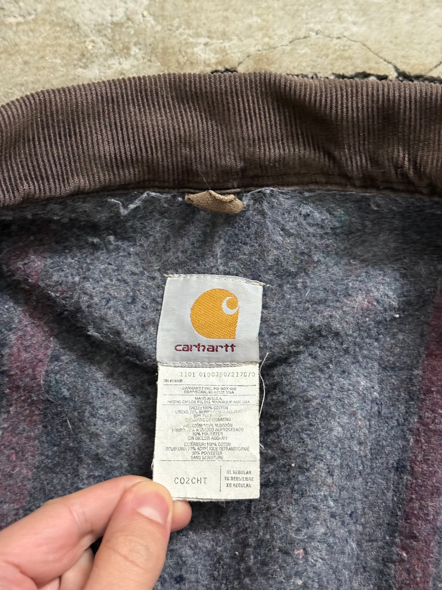 Carhartt CO2CHT vintage blanket lined chore jacket - XL