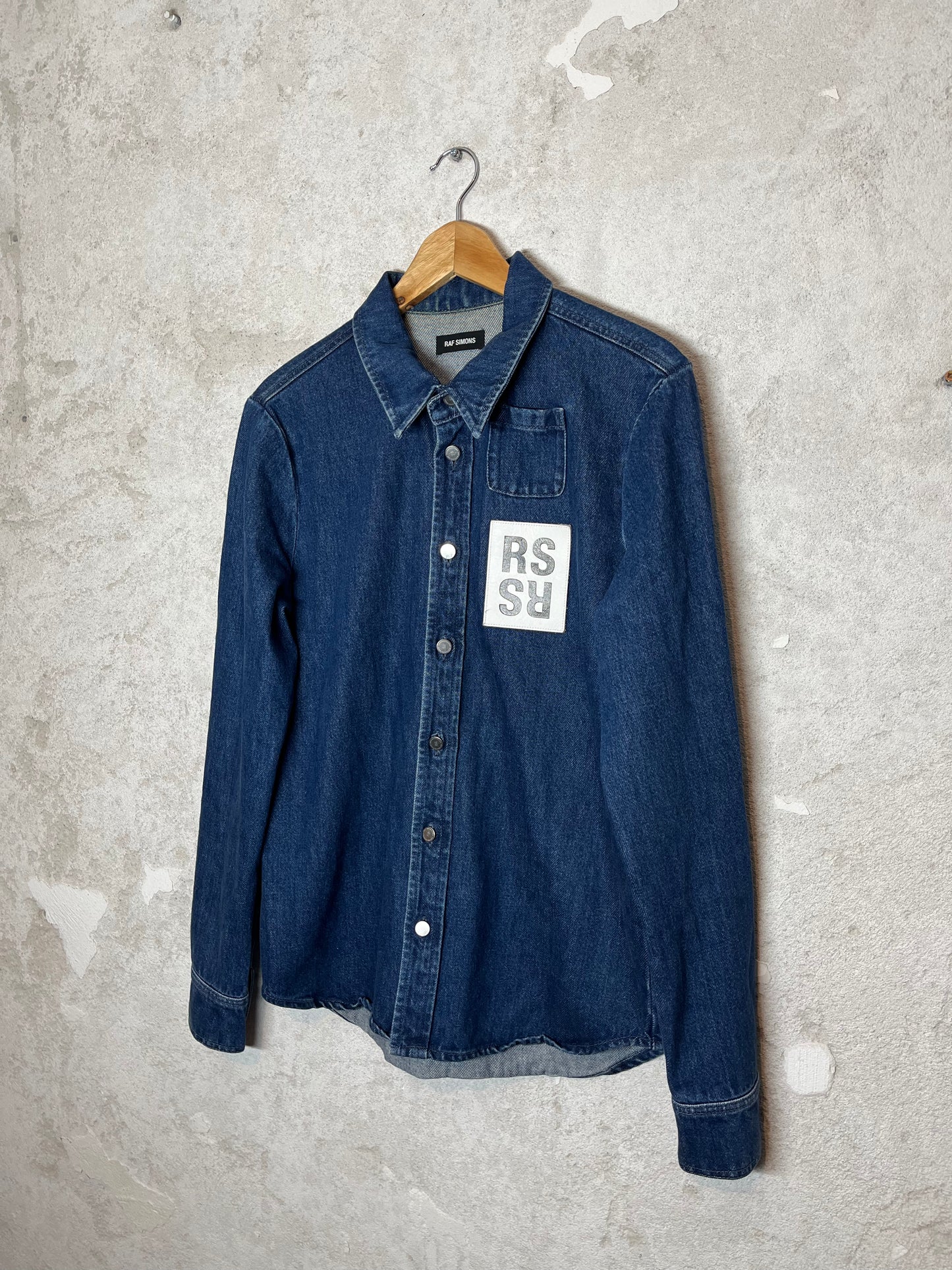 Raf Simons Denim overshirt with branded patch - S