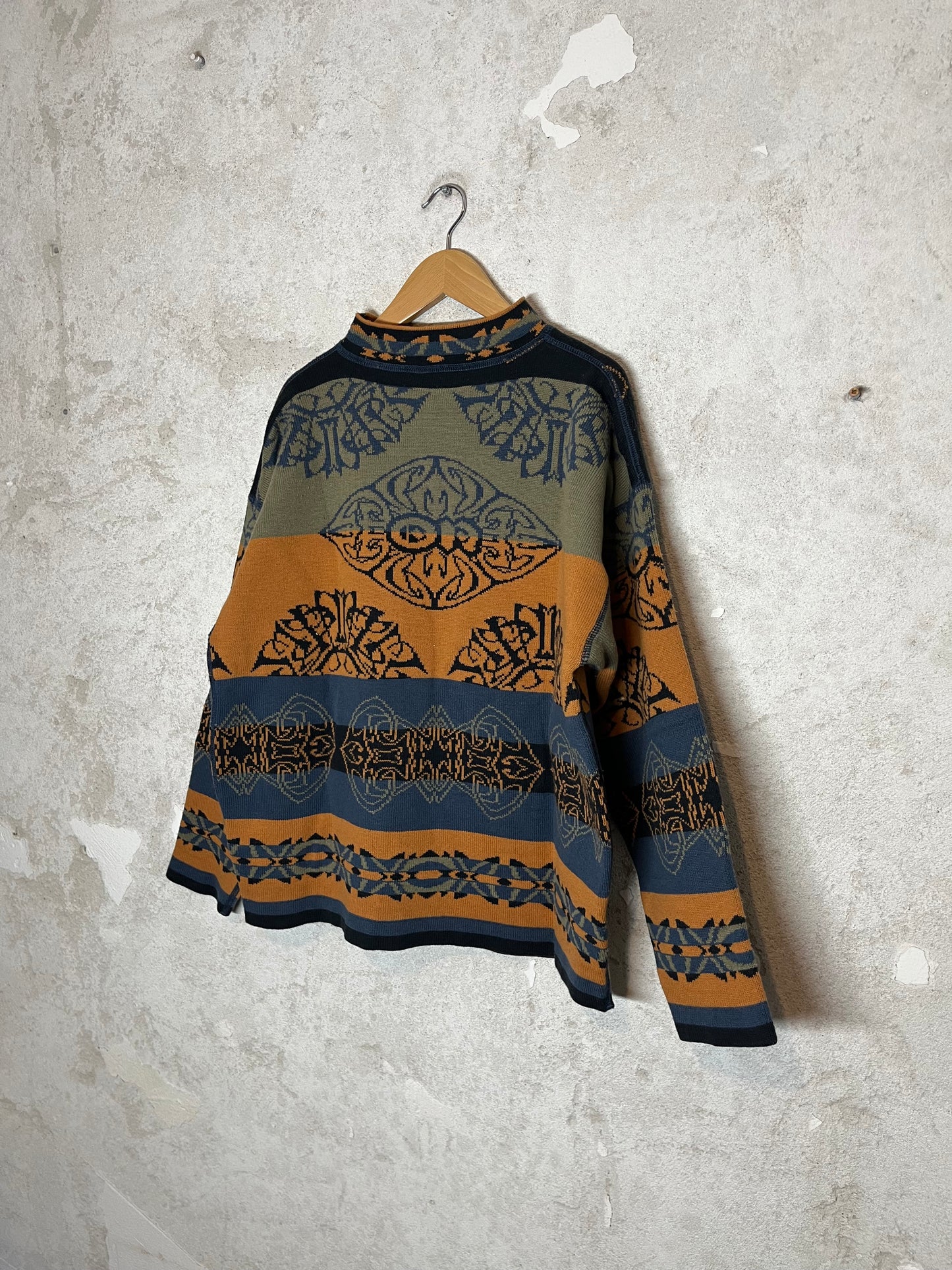 O’neill rare vintage reversible funky knit sweater - M