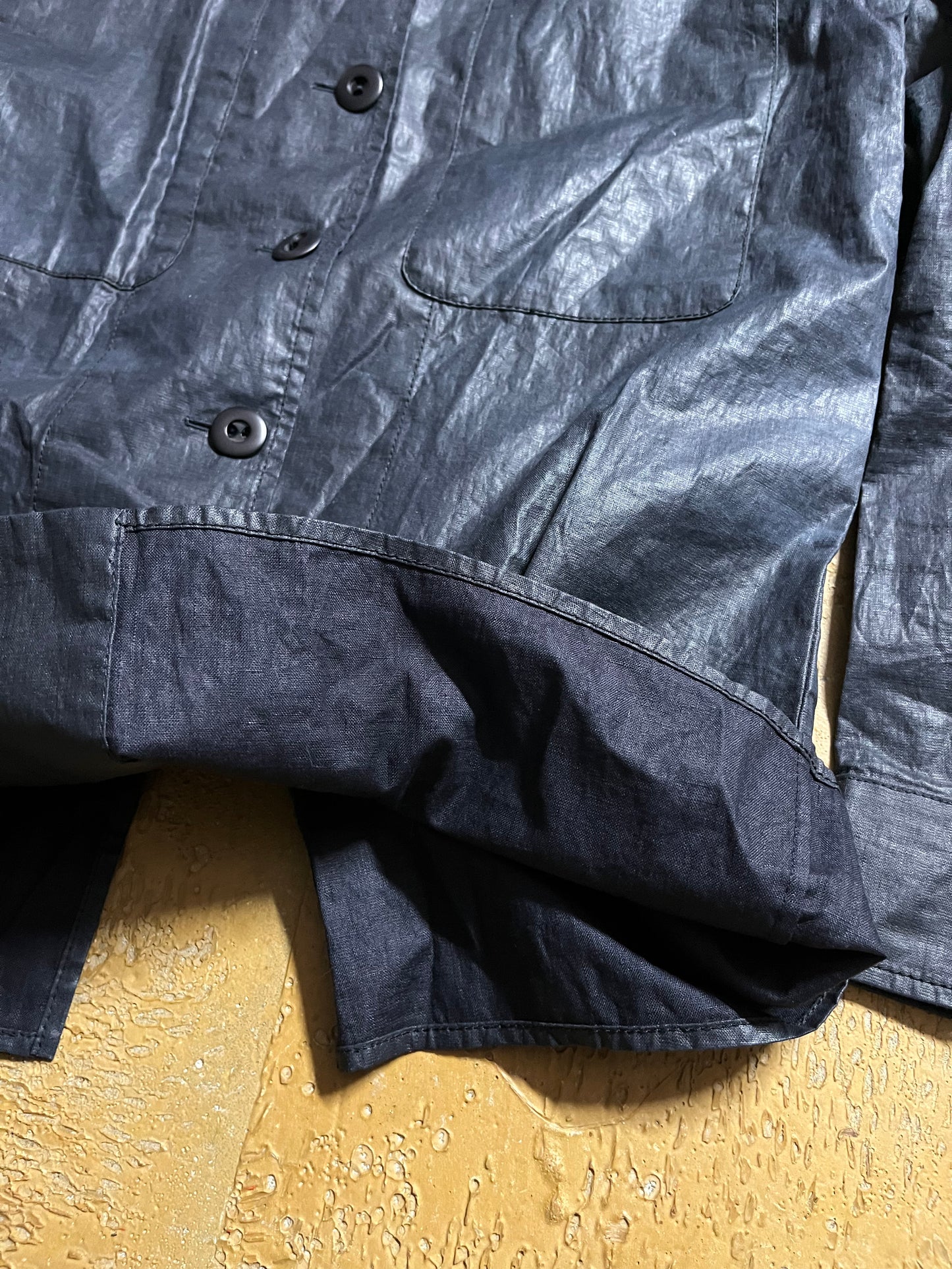 Bottega Venete waxed cotton military overshirt - XS