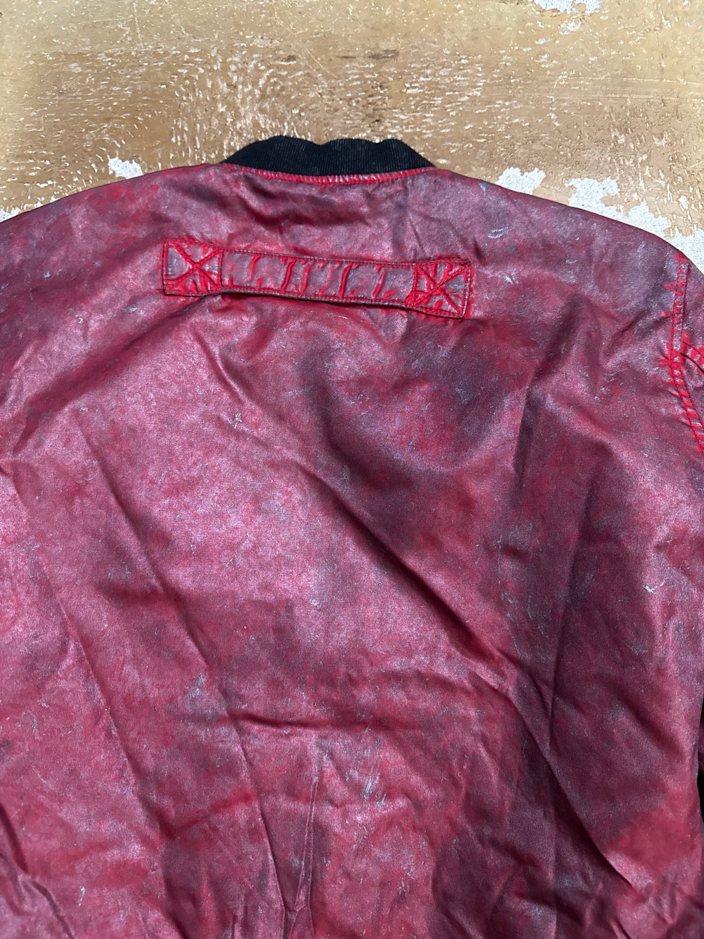 Diesel vintage red waxed bomber jacket - M