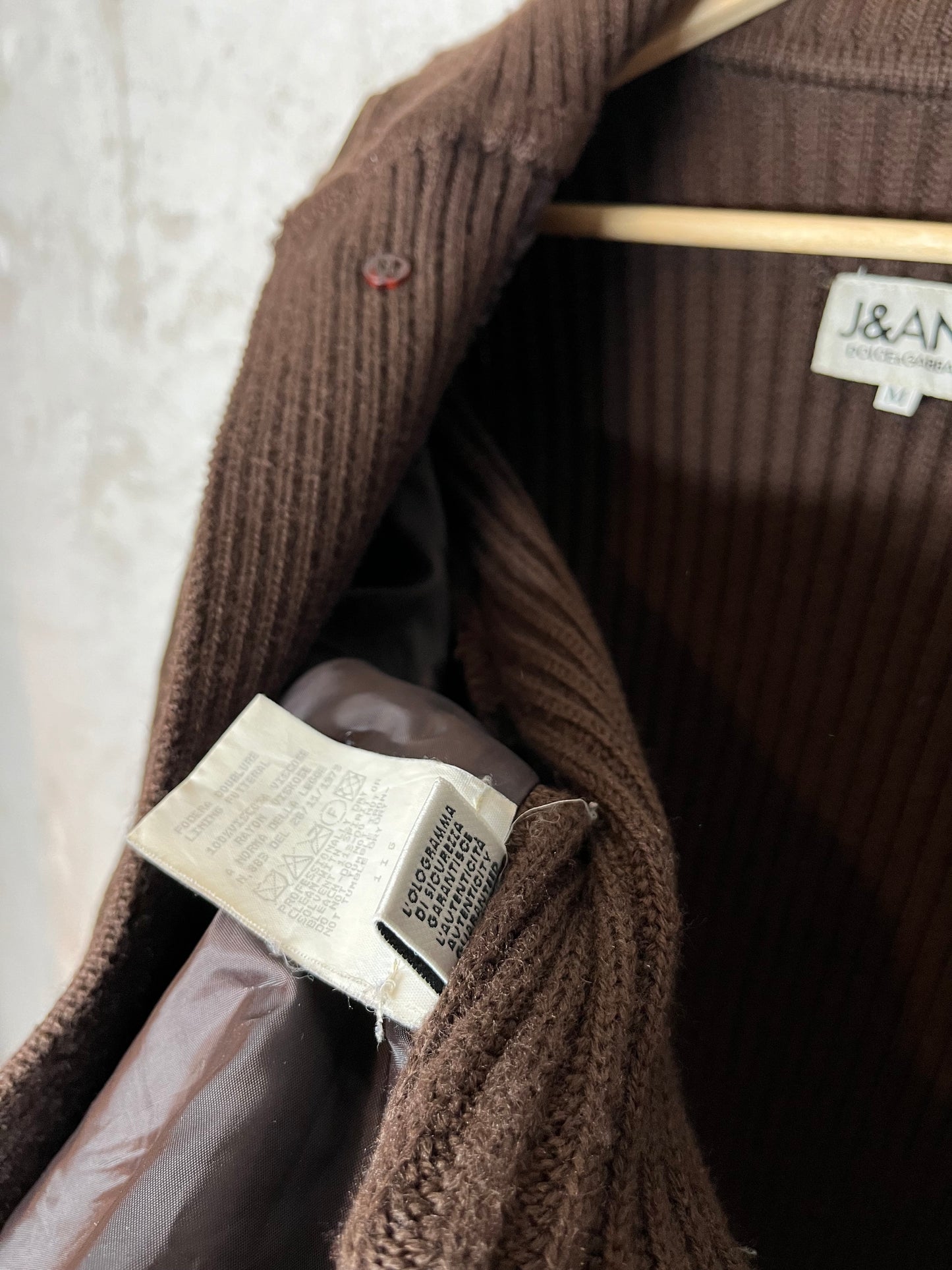 Dolce & Gabbana heavy knit suede jacket - M