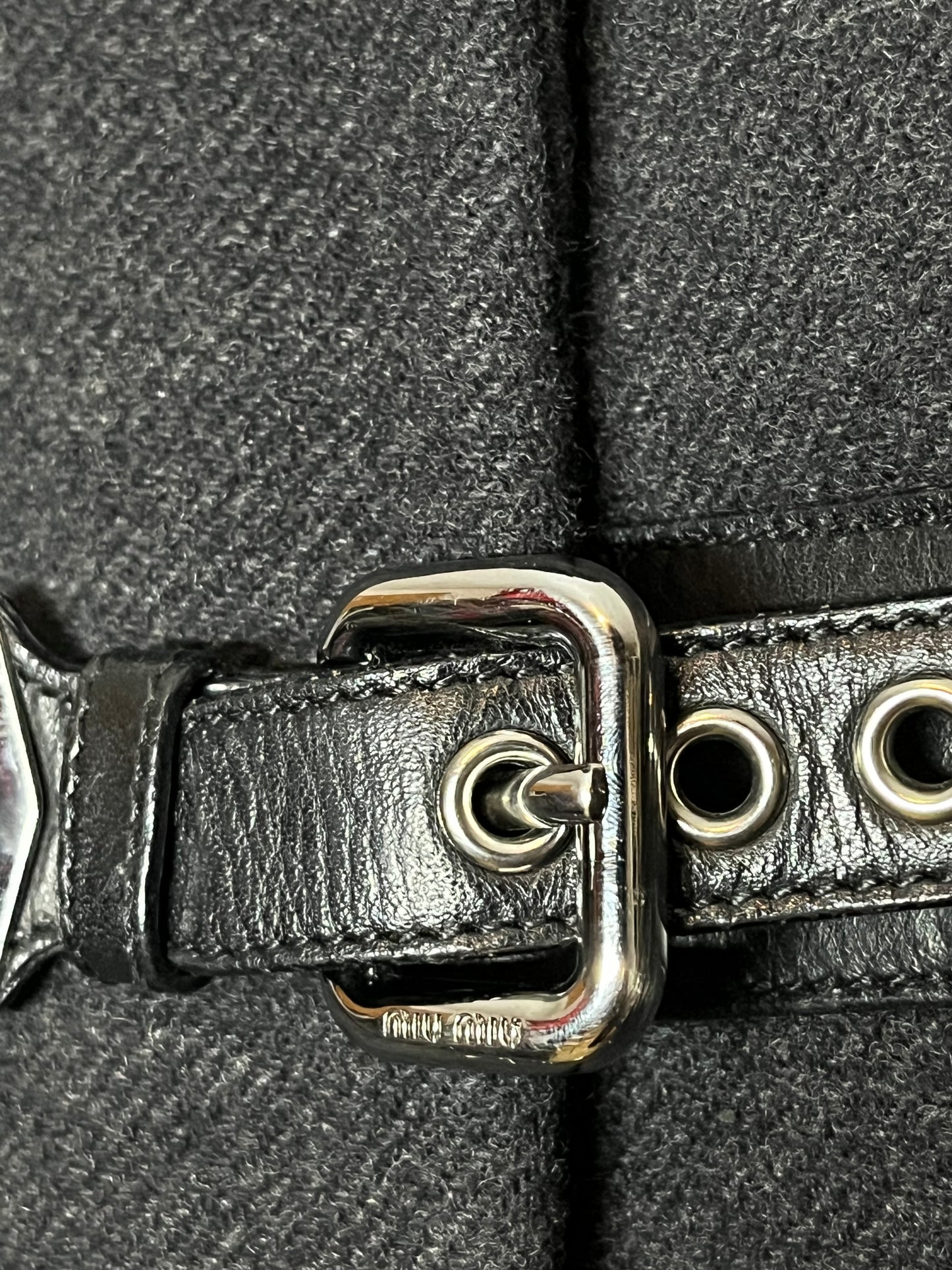 Miu Miu vintage Angora wool metal clasp jacket -