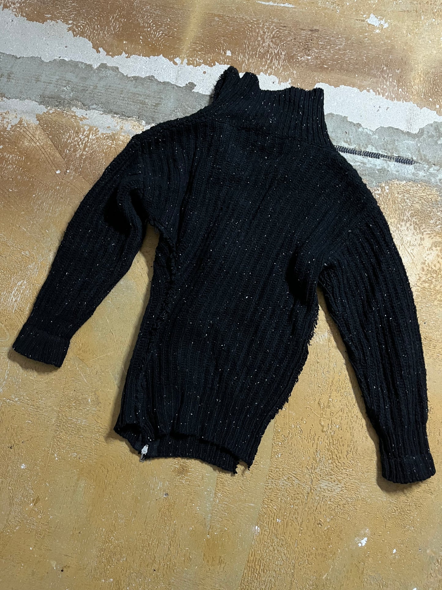 Marni assymetrical knit zip-up sweater NEW - S