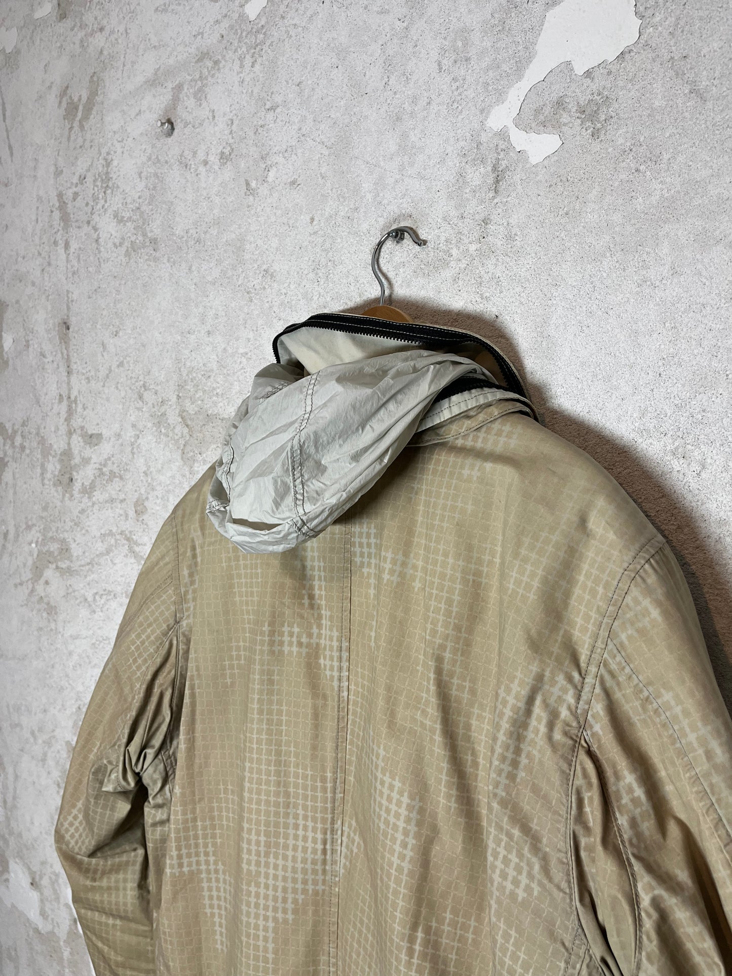 Stone Island AW/17 Ice camo grid jacket - L