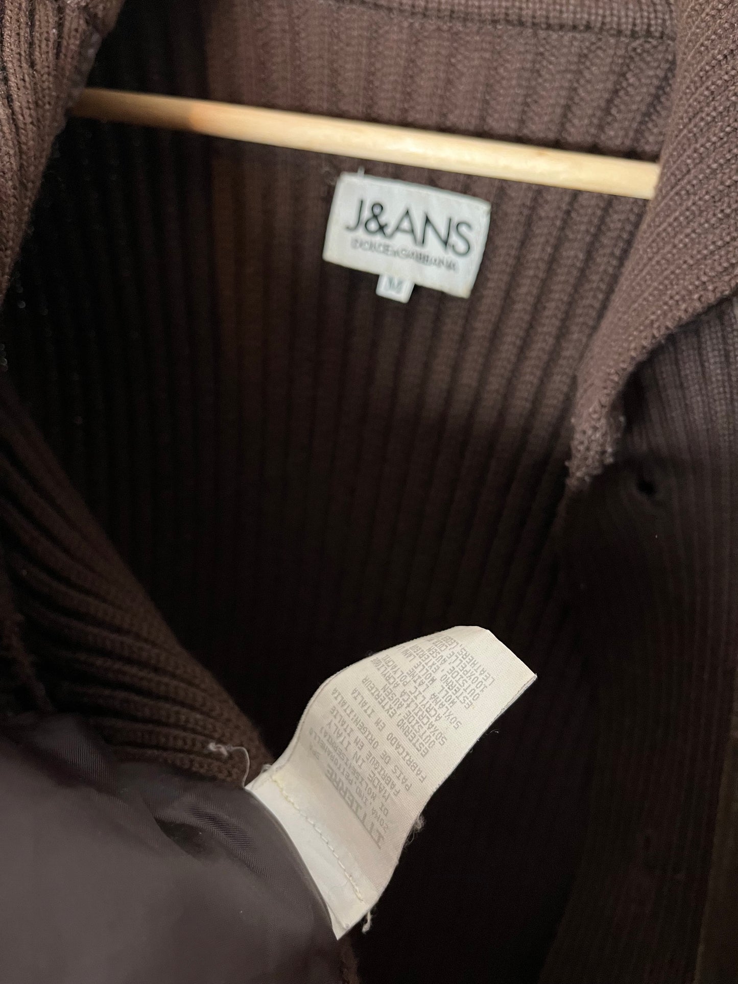 Dolce & Gabbana heavy knit suede jacket - M