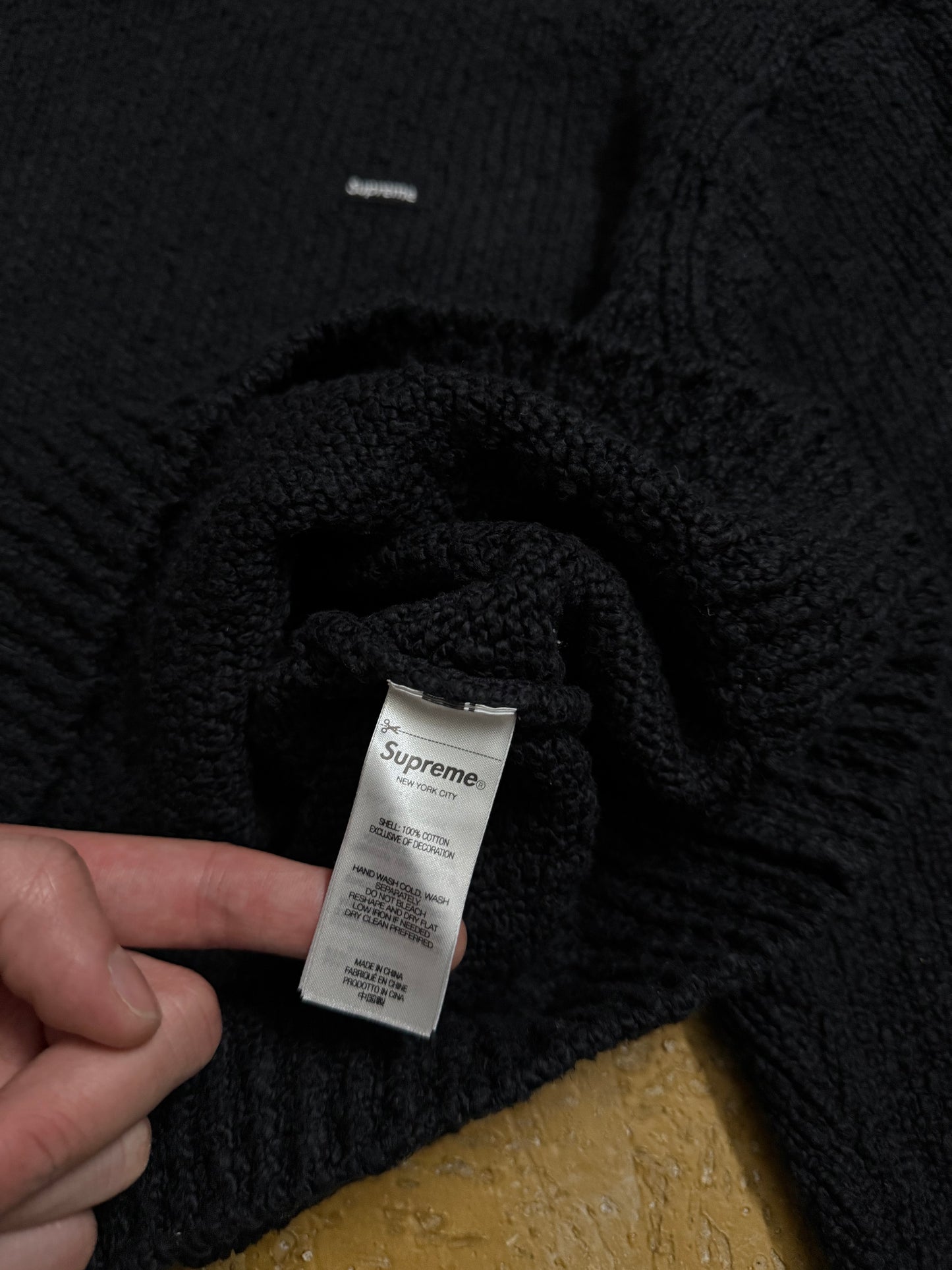 Supreme small boxlogo knit sweater - S