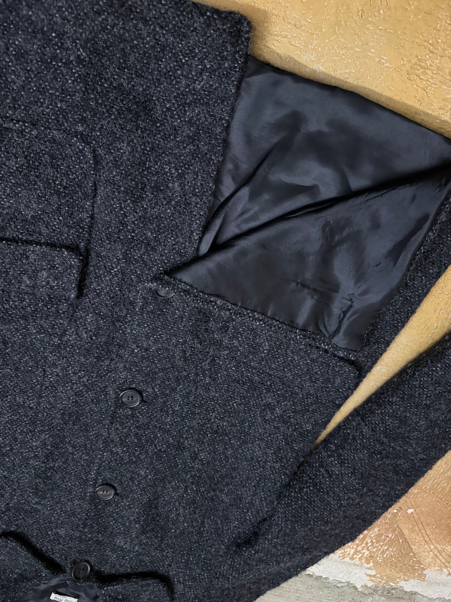 Miu Miu Mohair & Virgin wool blend trenchcoat - S