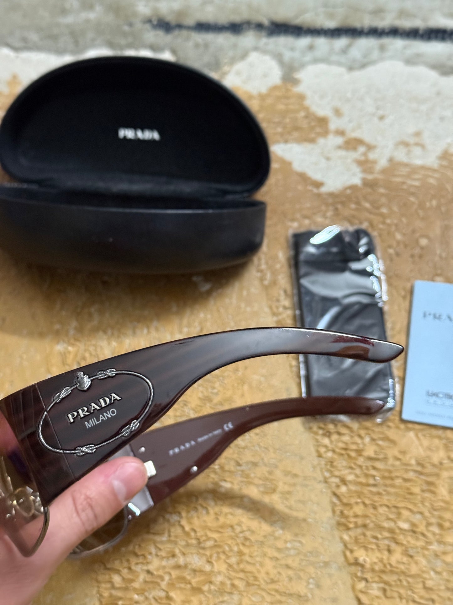 Prada vintage brown sunglasses + box