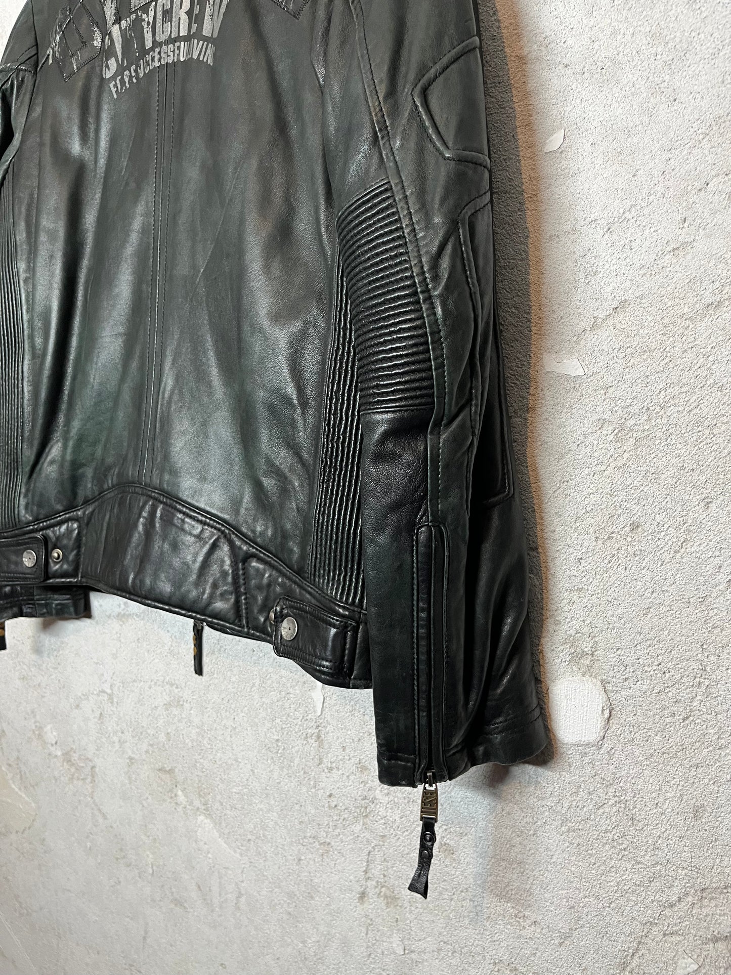 Diesel 2000s leather motor jacket - XL