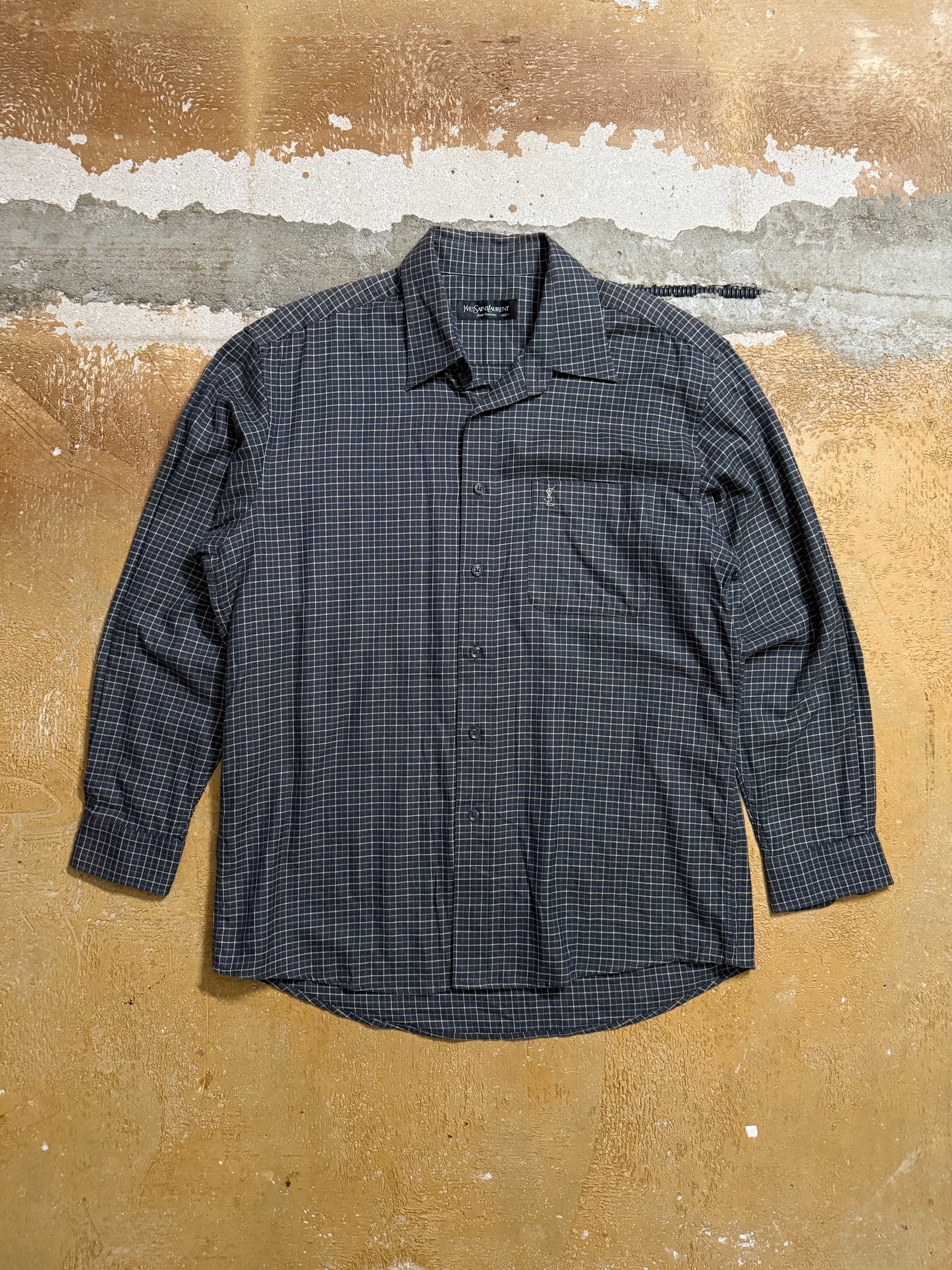 Yves Saint Laurent checkered overshirt - L