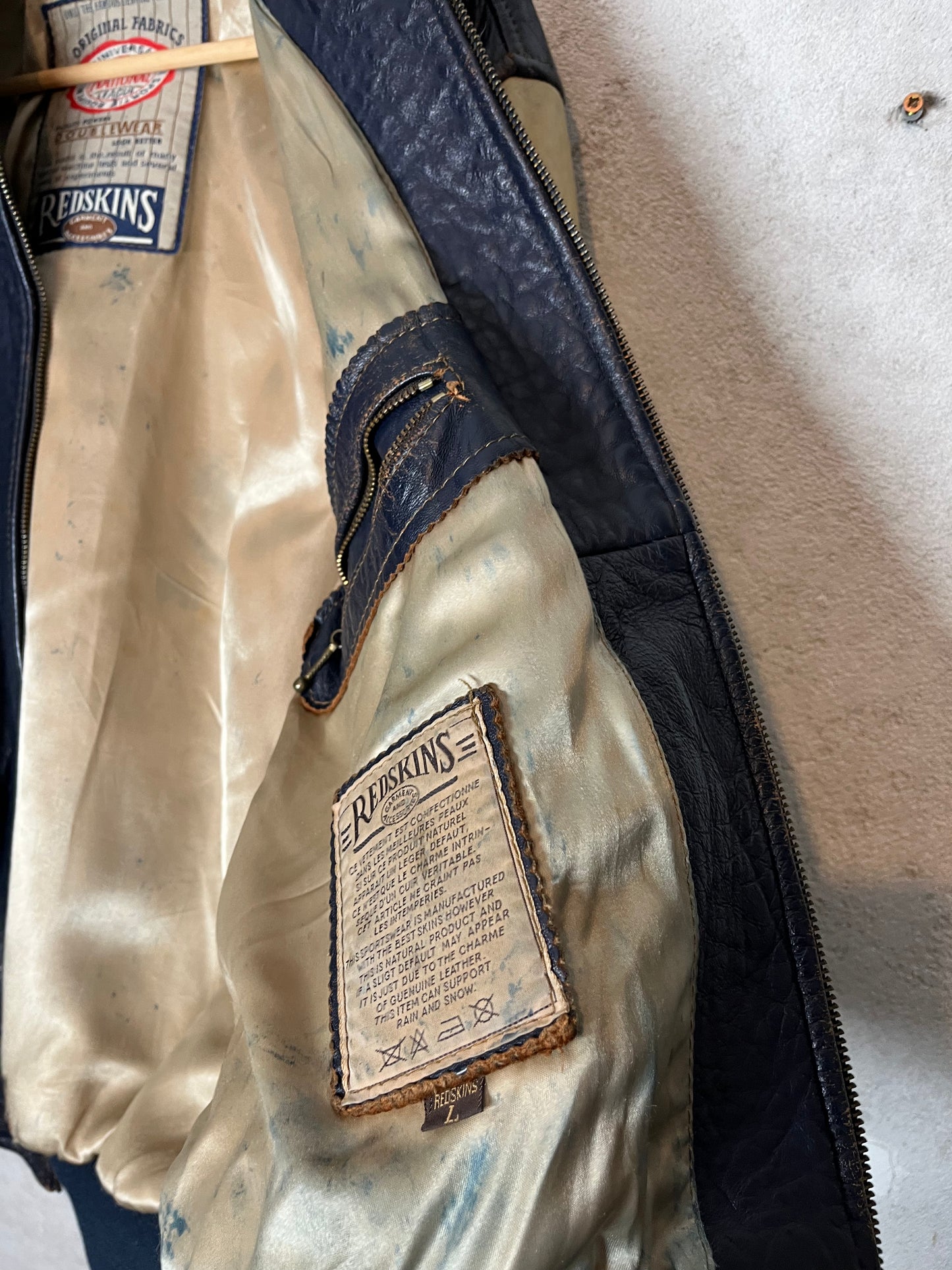 Redskins vintage leather motor jacket - L