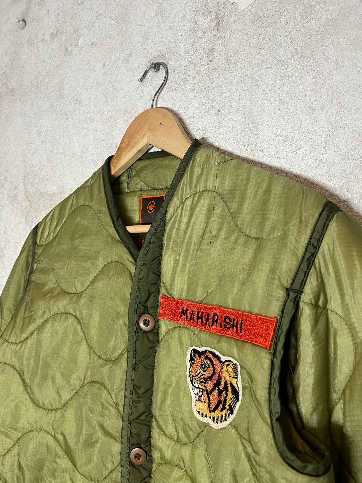 Maharishi vintage 2000s 90s retro upcycled liner tiger jacket - XS