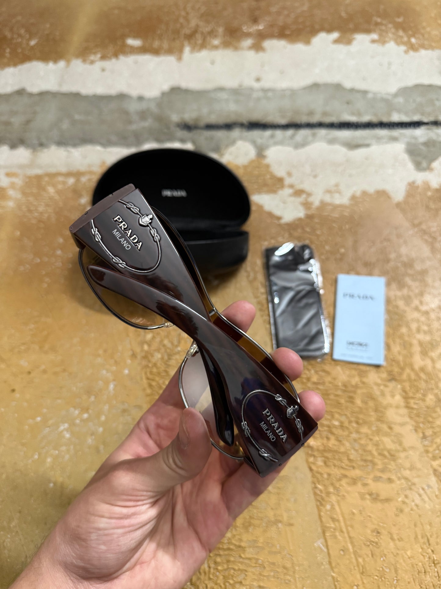 Prada vintage brown sunglasses + box