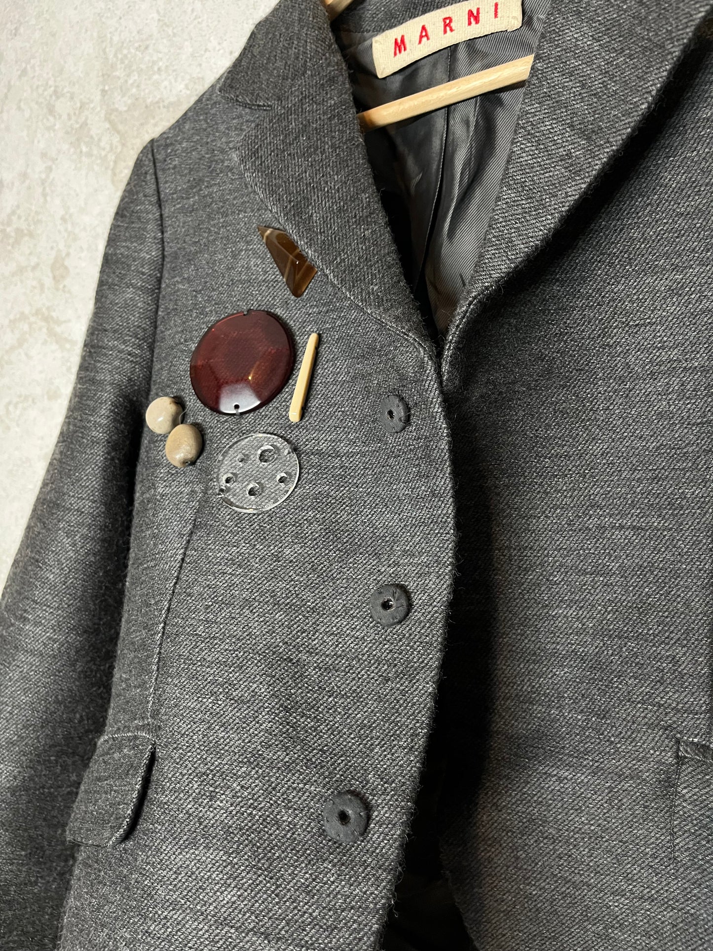 Marni 100% wool beaded blazer jacket - S