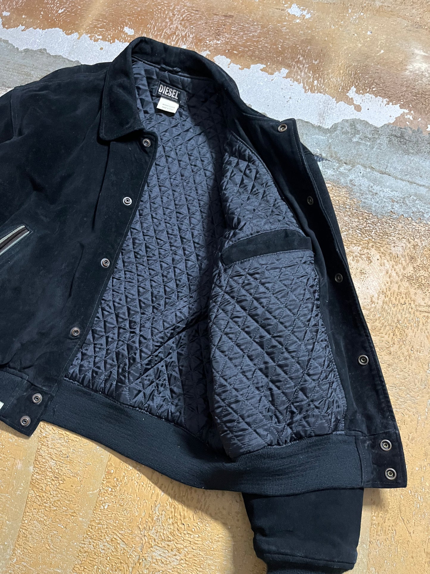 Diesel leather bomber jacket - S