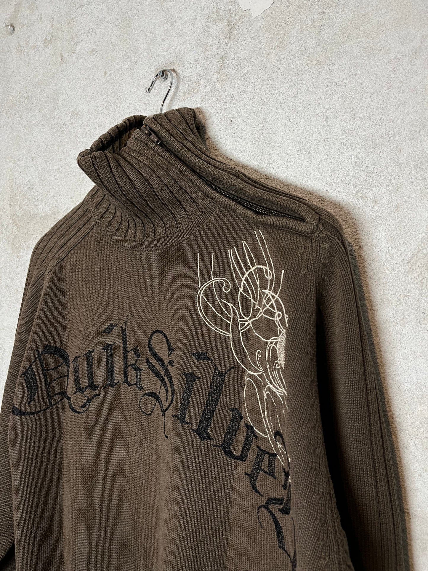 Quiksilver vintage side zip assymetrical 90s ski snowboard sweater