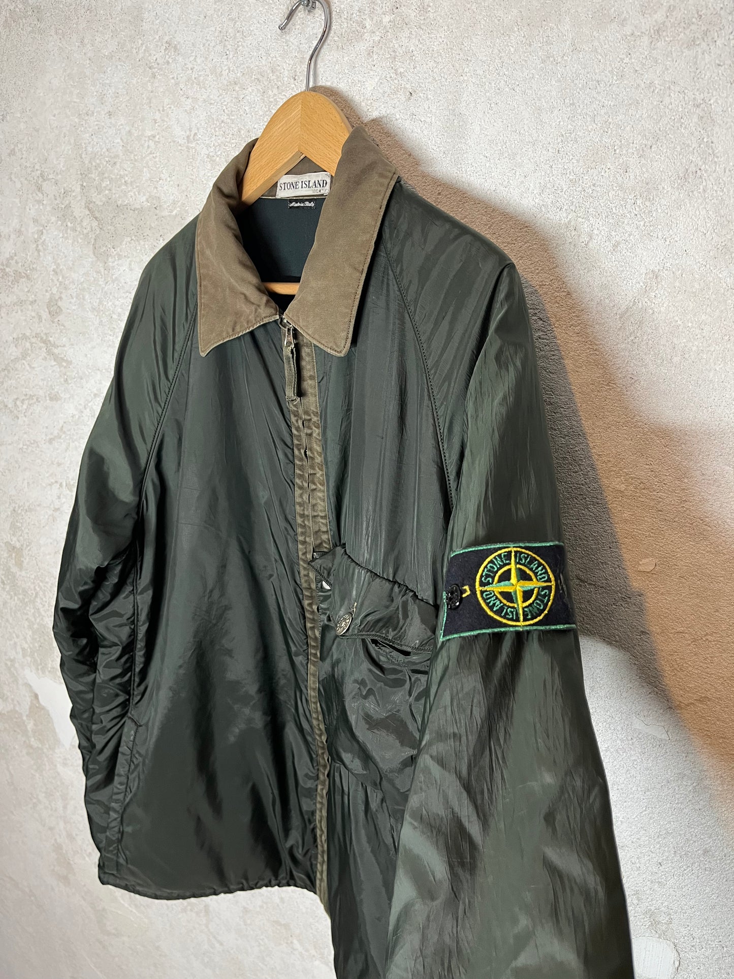 Stone Island vintage 2000 fleece lined jacket - XXL