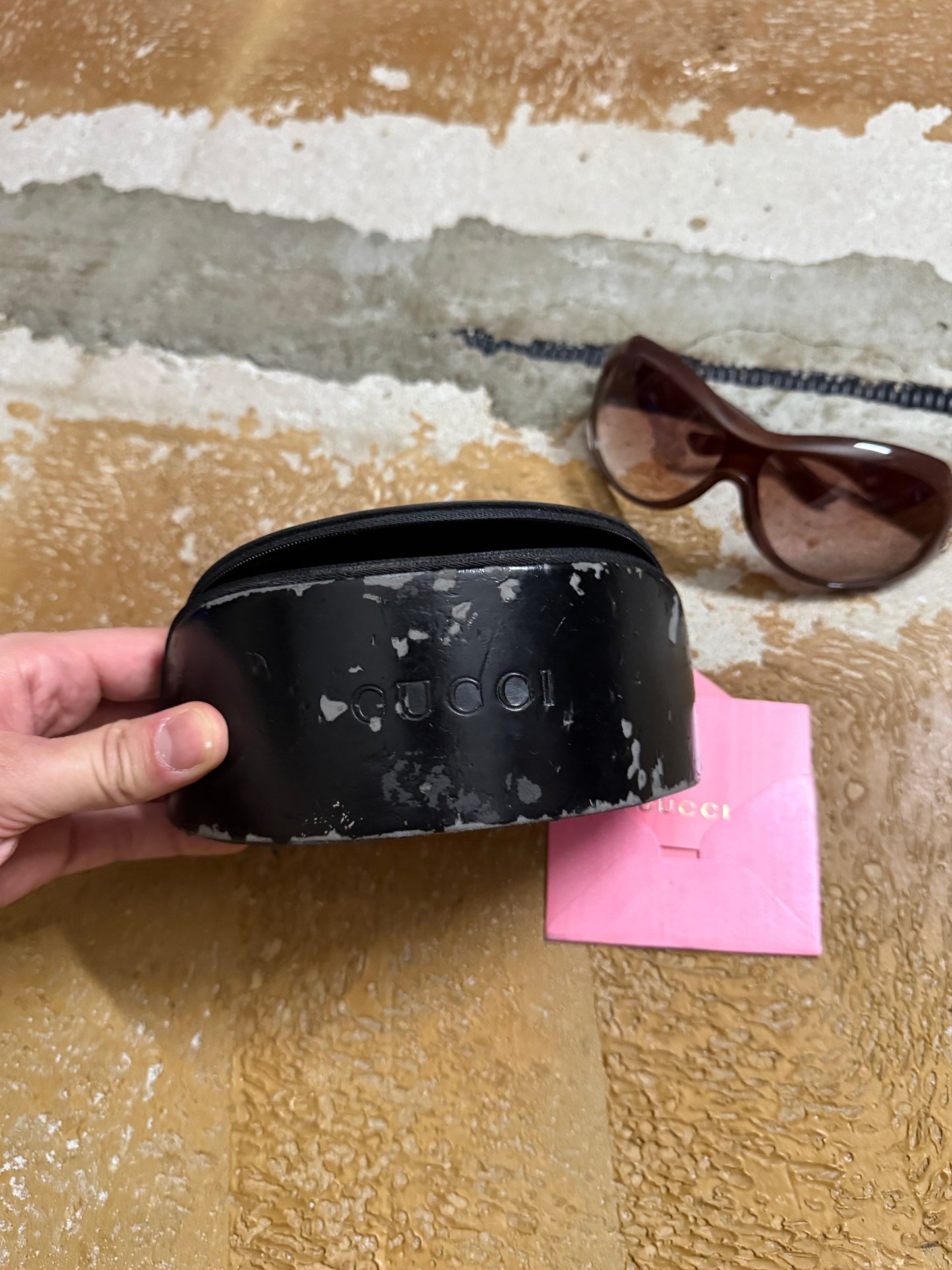 Gucci floral vintage brown sunglasses