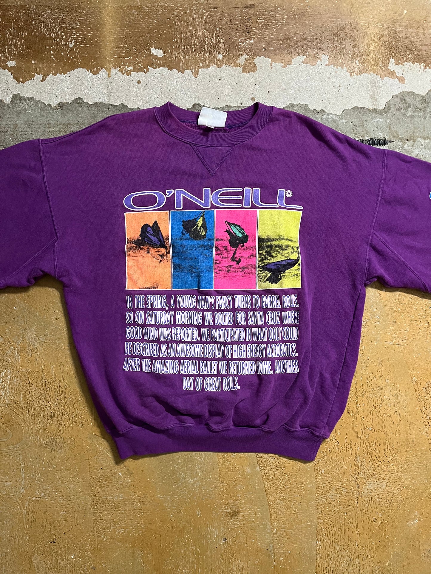 O’neill vintage Rare surf graphic sweater - M