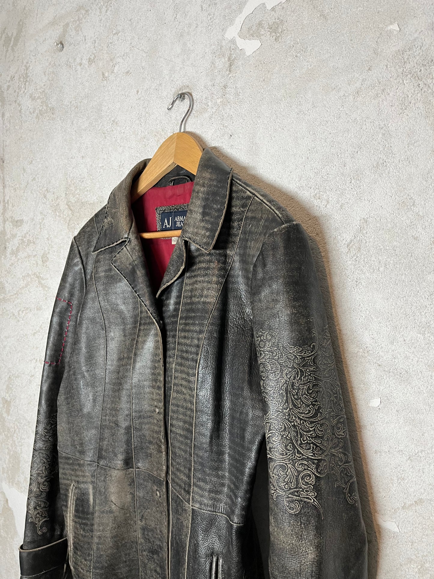 Armani Jeans leather jacket - M