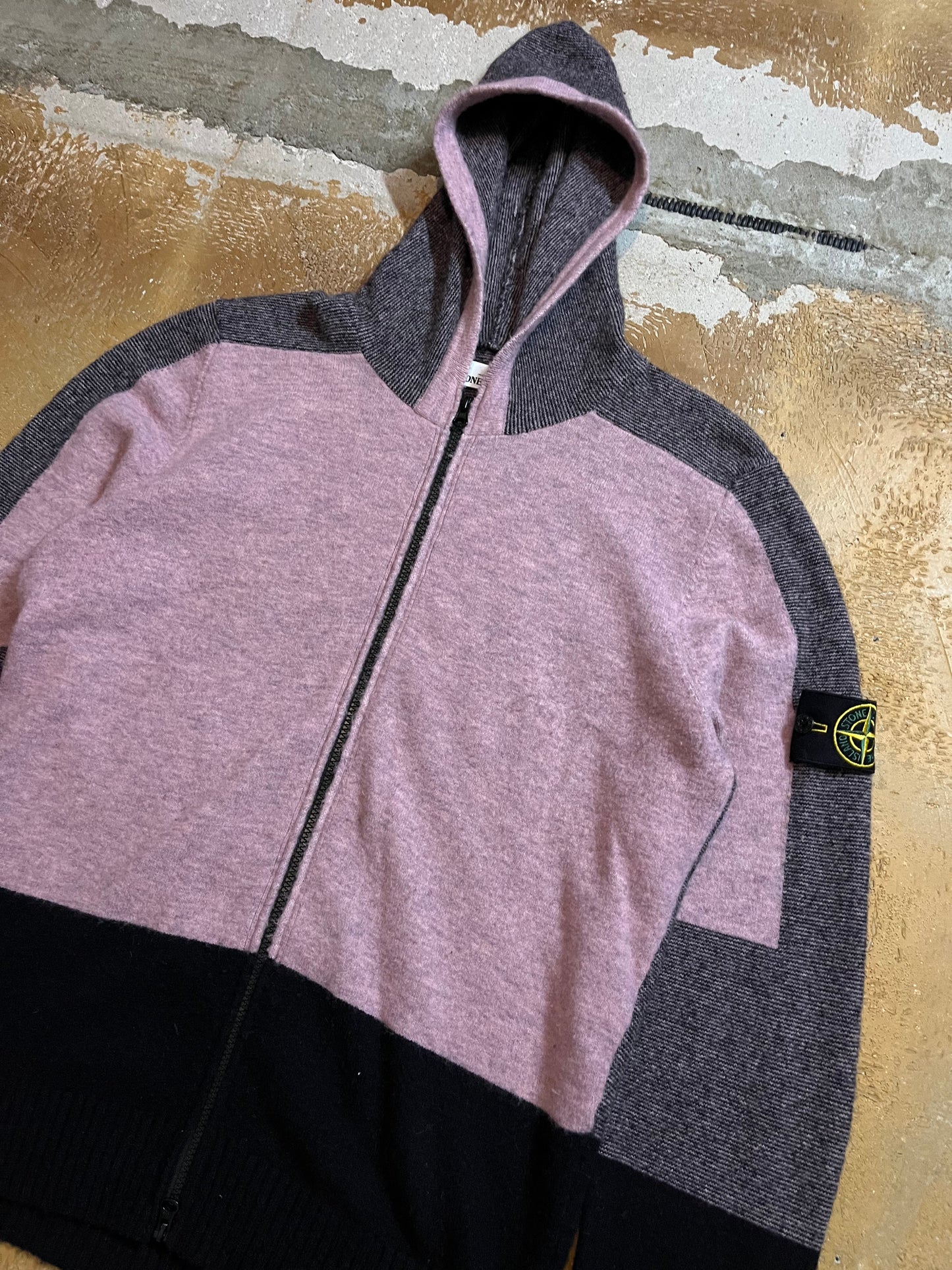 Stone Island knit zip-up sweater - L