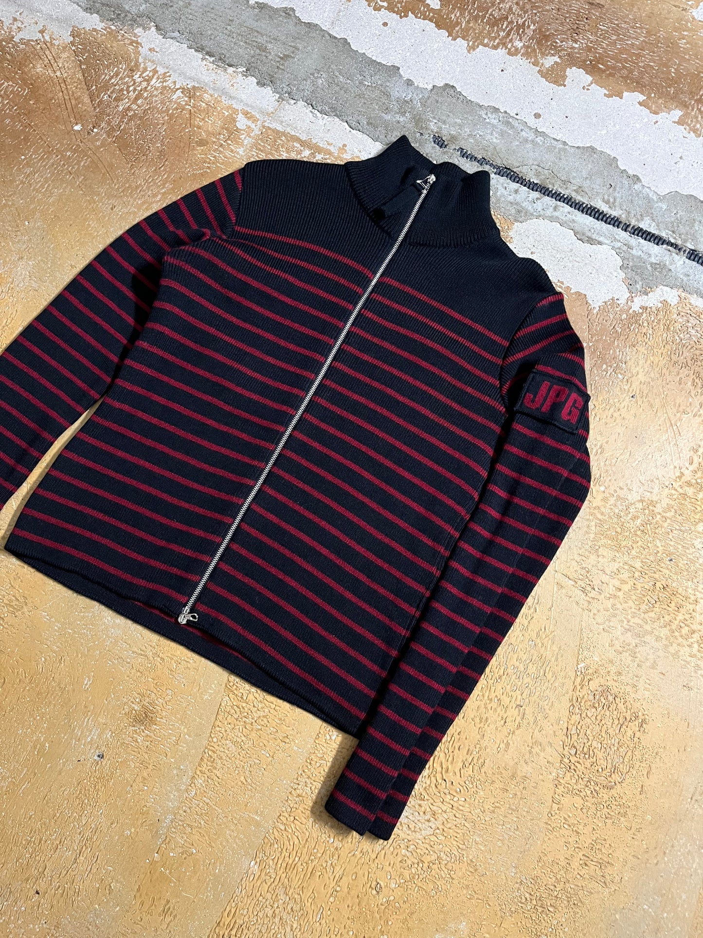 Jean Paul Gaultier knit zip-up sweater - XS
