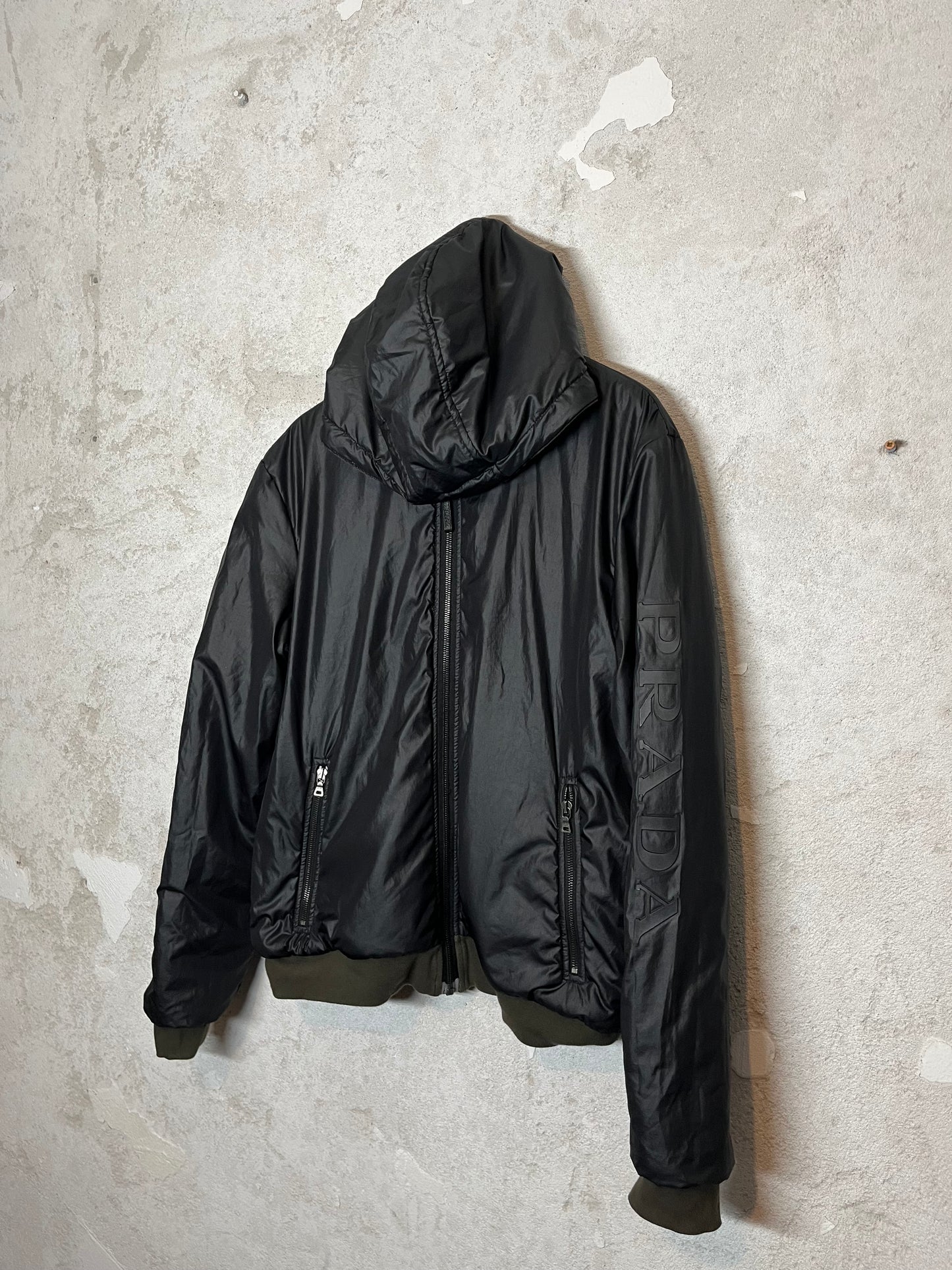 Prada vintage reversible retro designer 2000s jacket zip-up - M