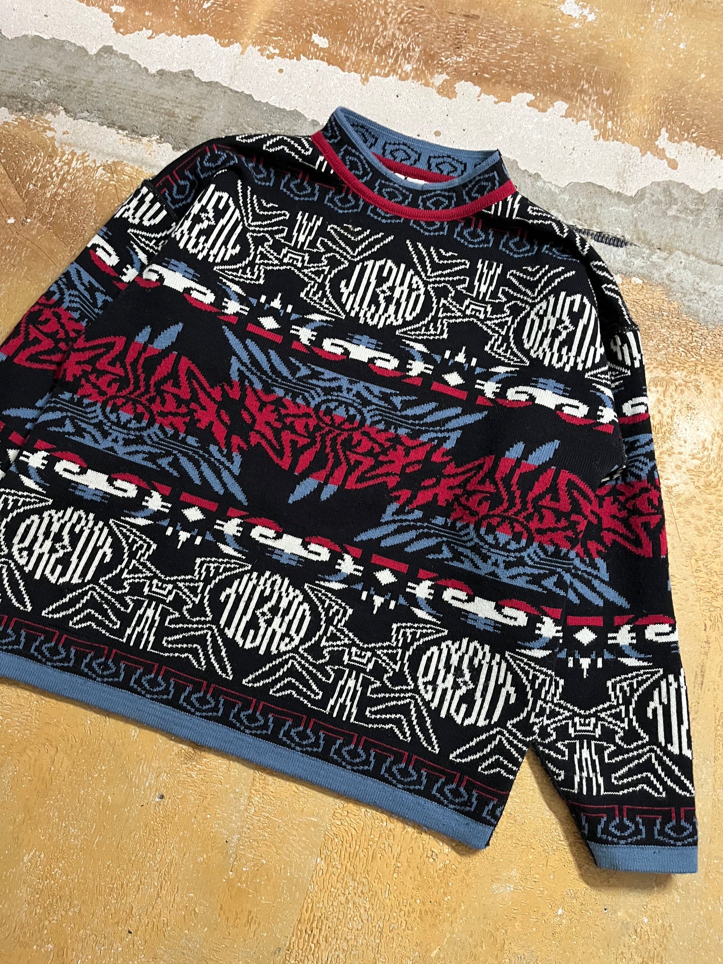 O’neill rare vintage reversible heavy knit sweater - L