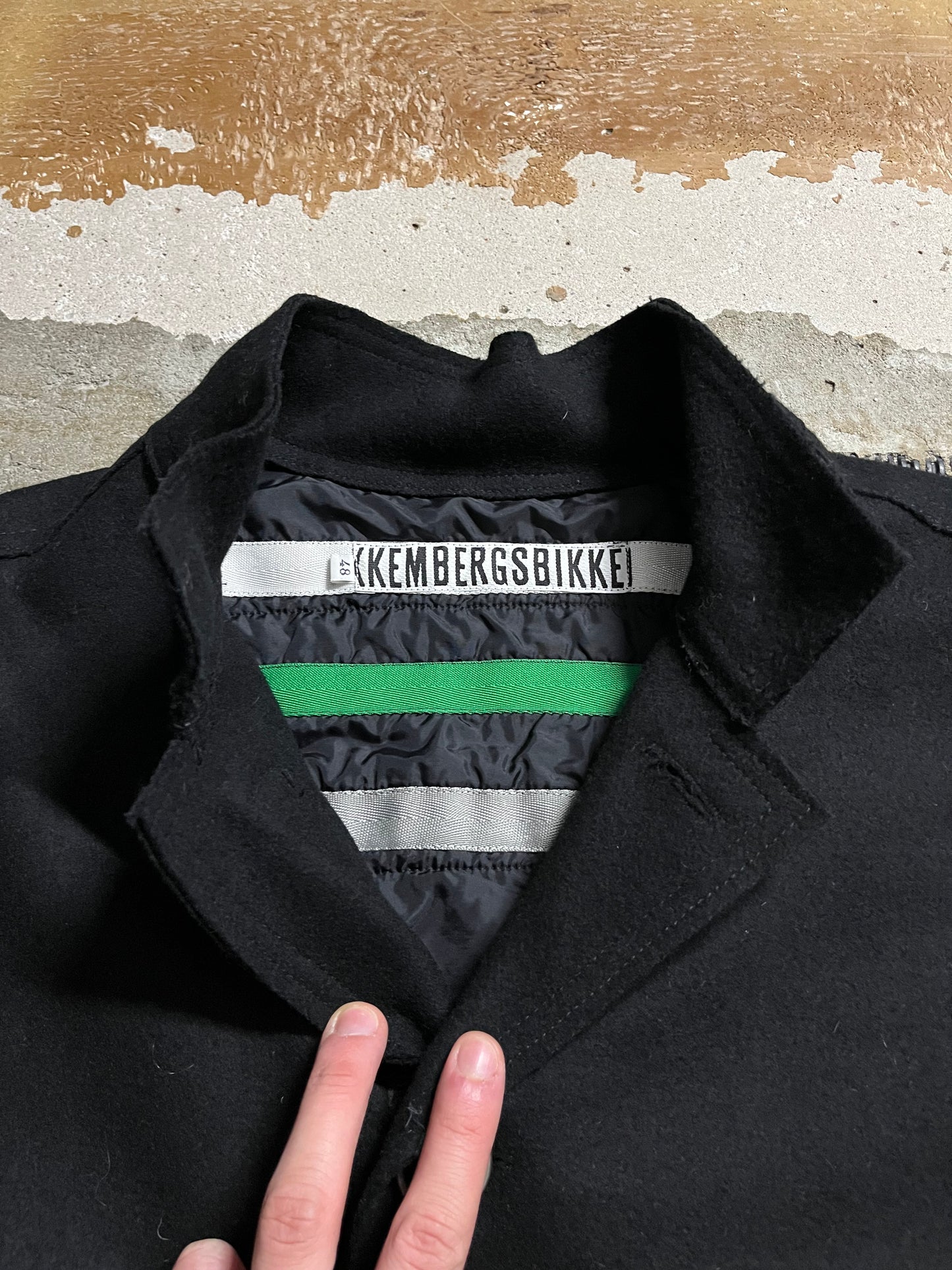 Dirk Bikkembergs wool puffer long coat - XL