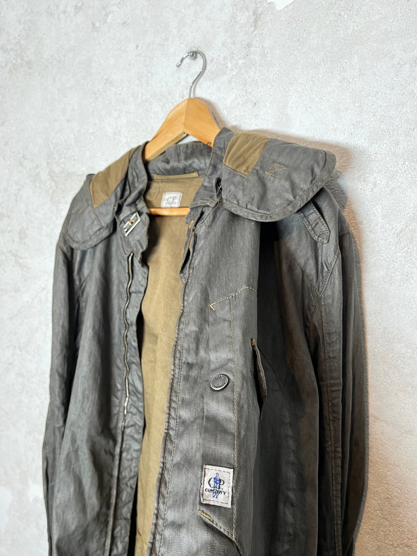 CP Company Laminated Linen Goggle Jacket - XL