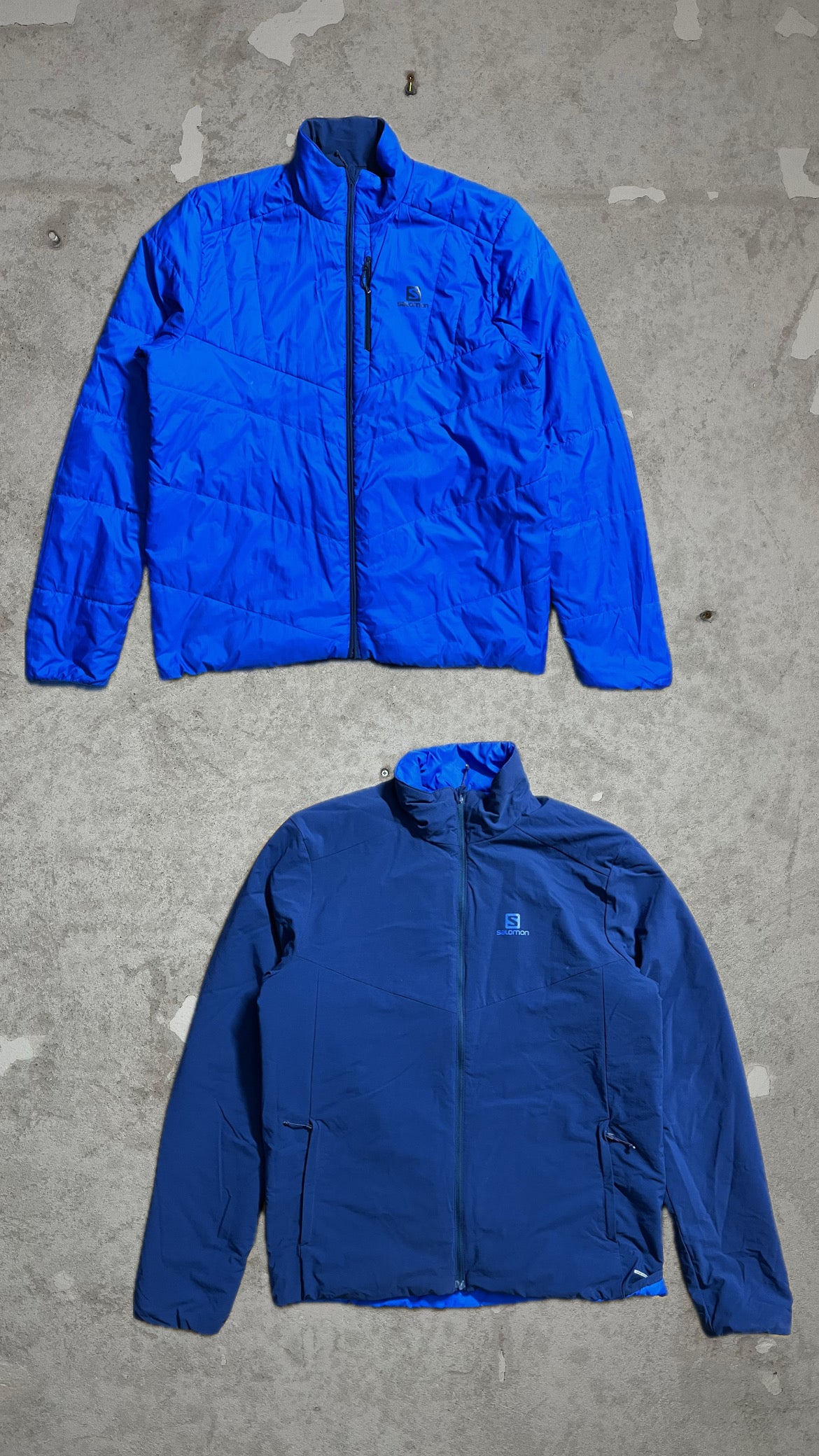 Salomon reversible down hiking jacket - L