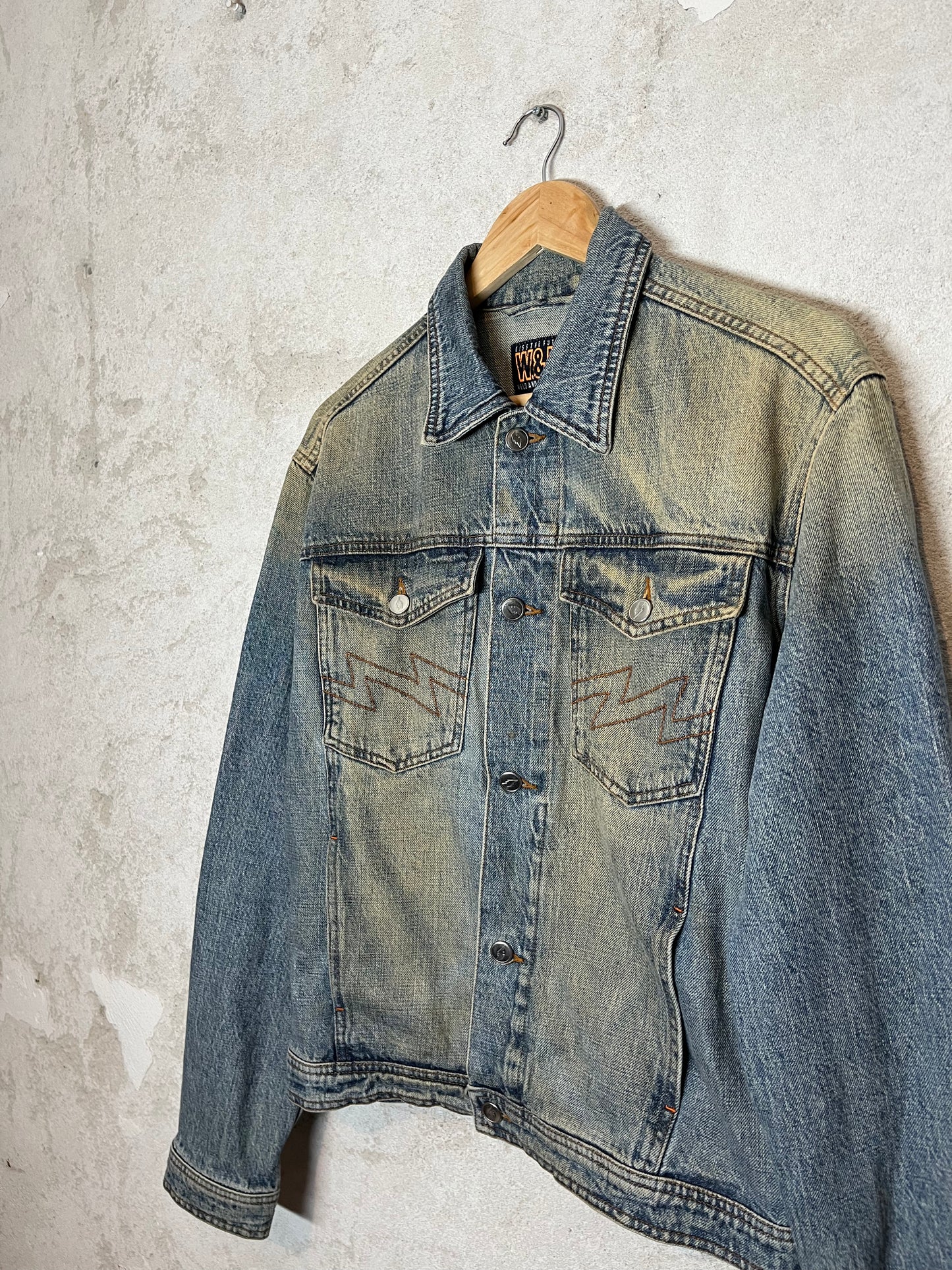 Walter van Beirendonck W< lightning mud denim jacket - S/M