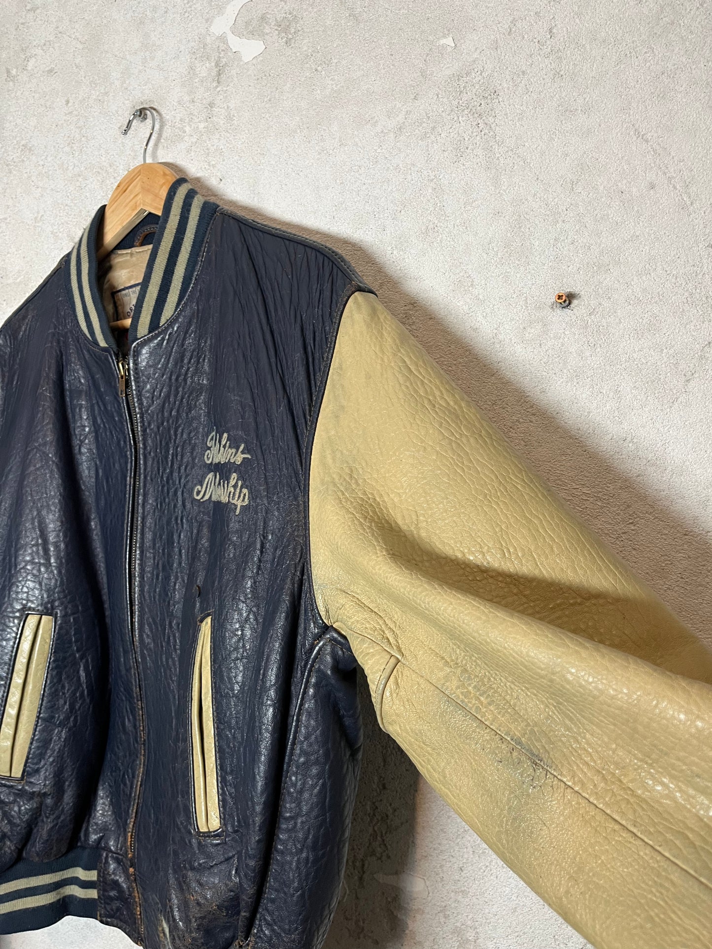 Redskins vintage leather motor jacket - L
