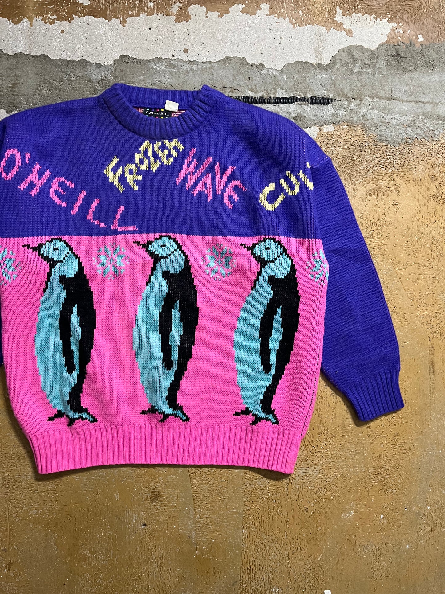 O’neill vintage ski 90s funky knit sweater - S