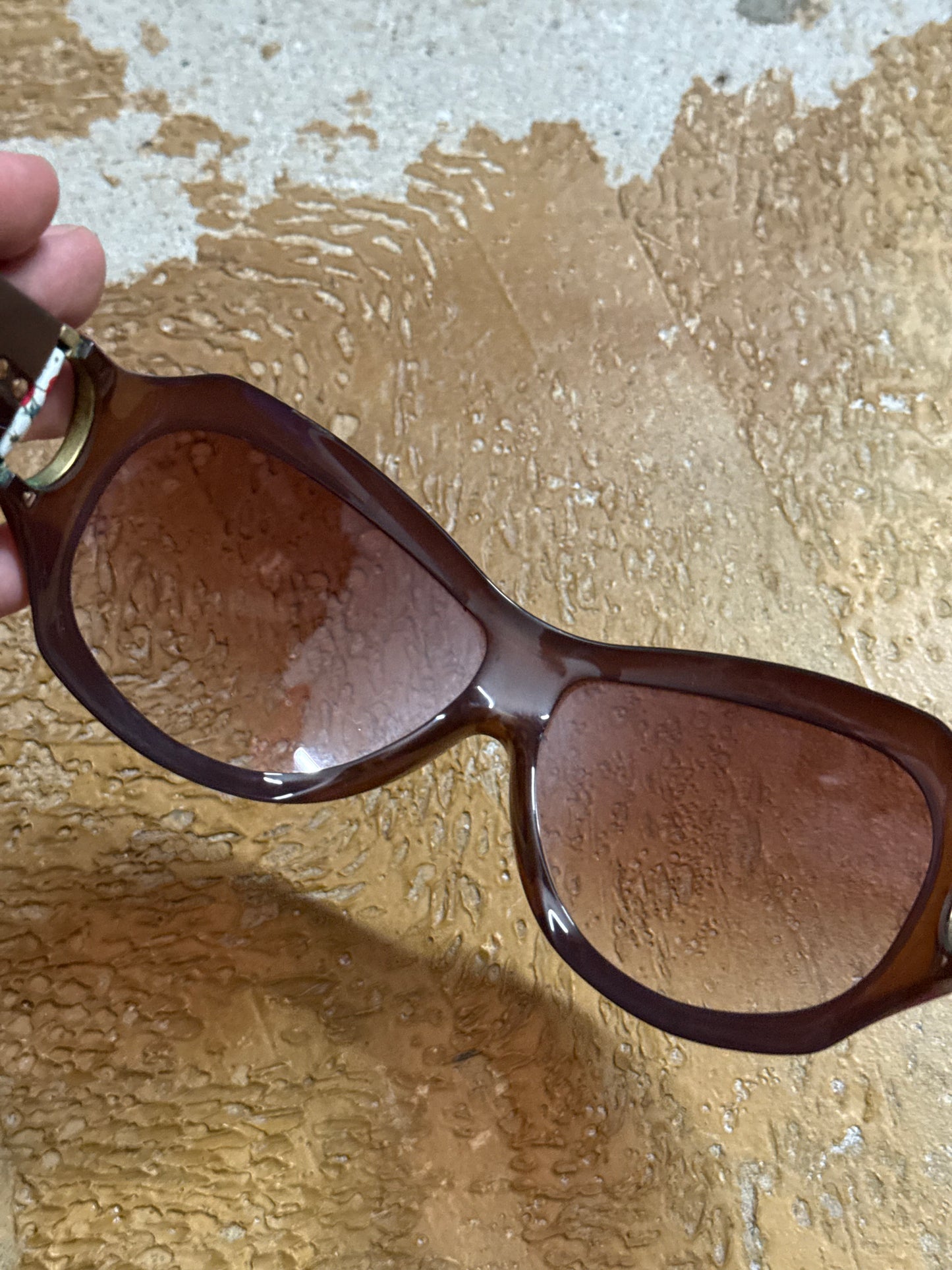 Gucci floral vintage brown sunglasses