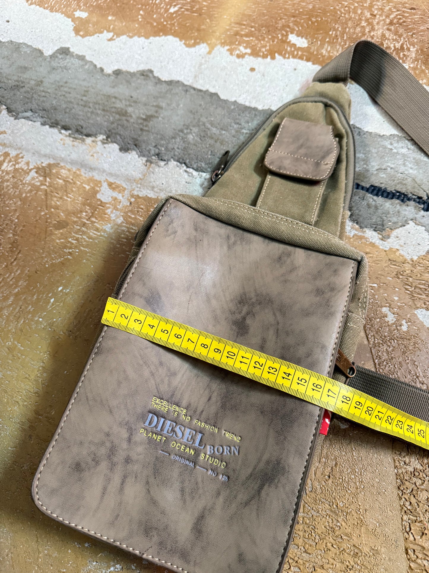 Diesel vintage khaki army bag