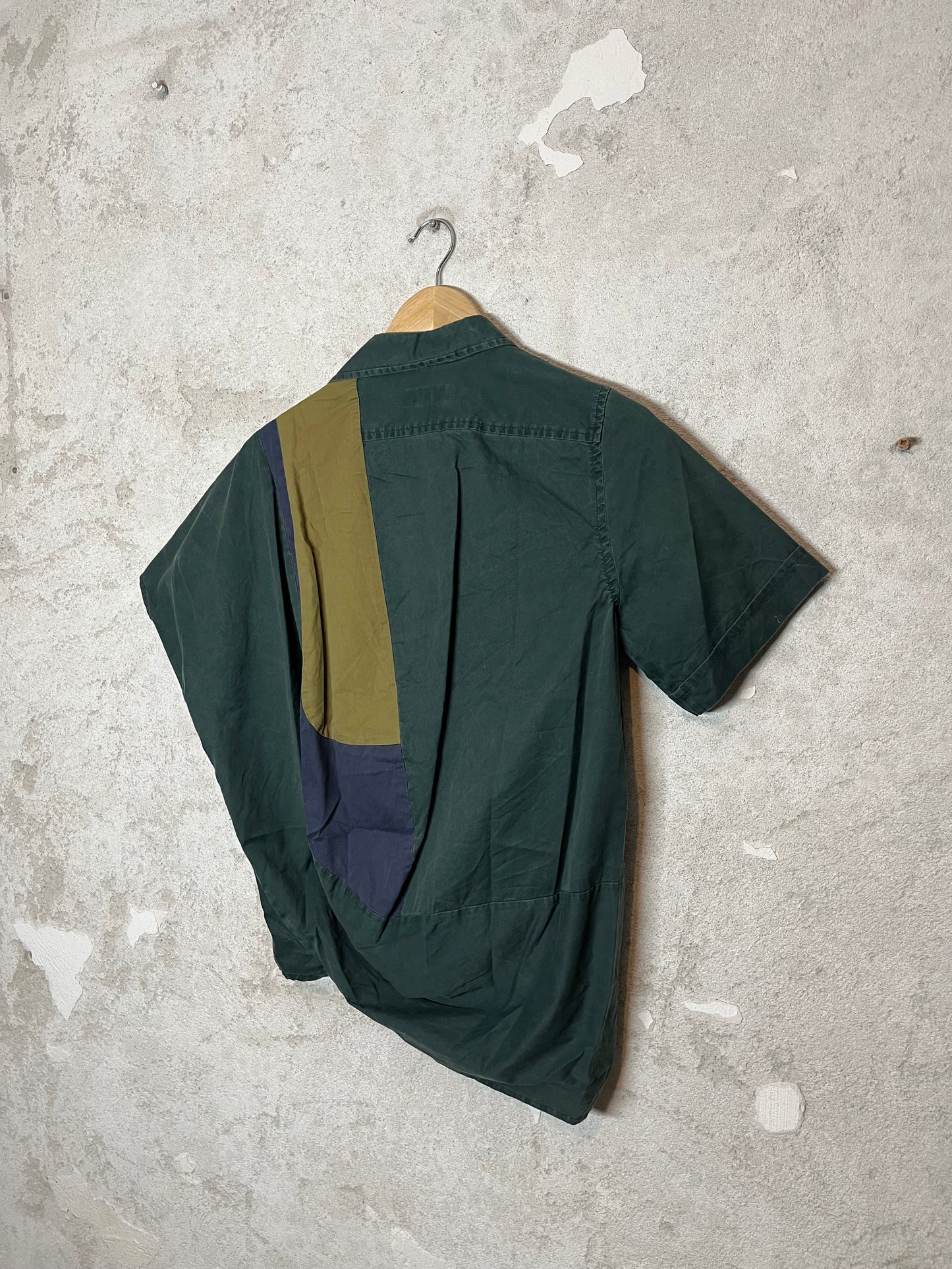 Dries van Noten washed effect asymmetrical shirt - M