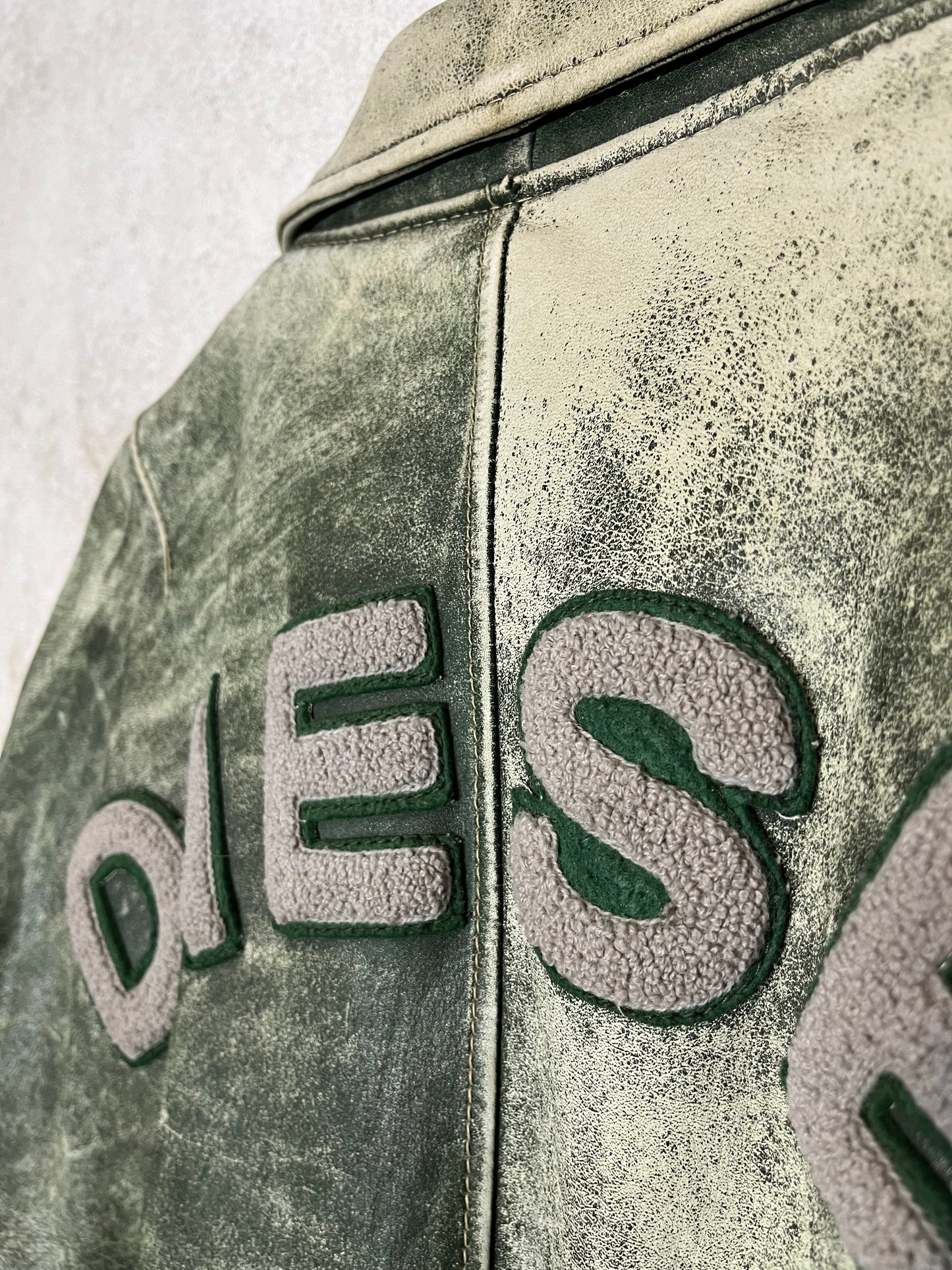 Diesel vintage rare 90s leather motor jacket - L