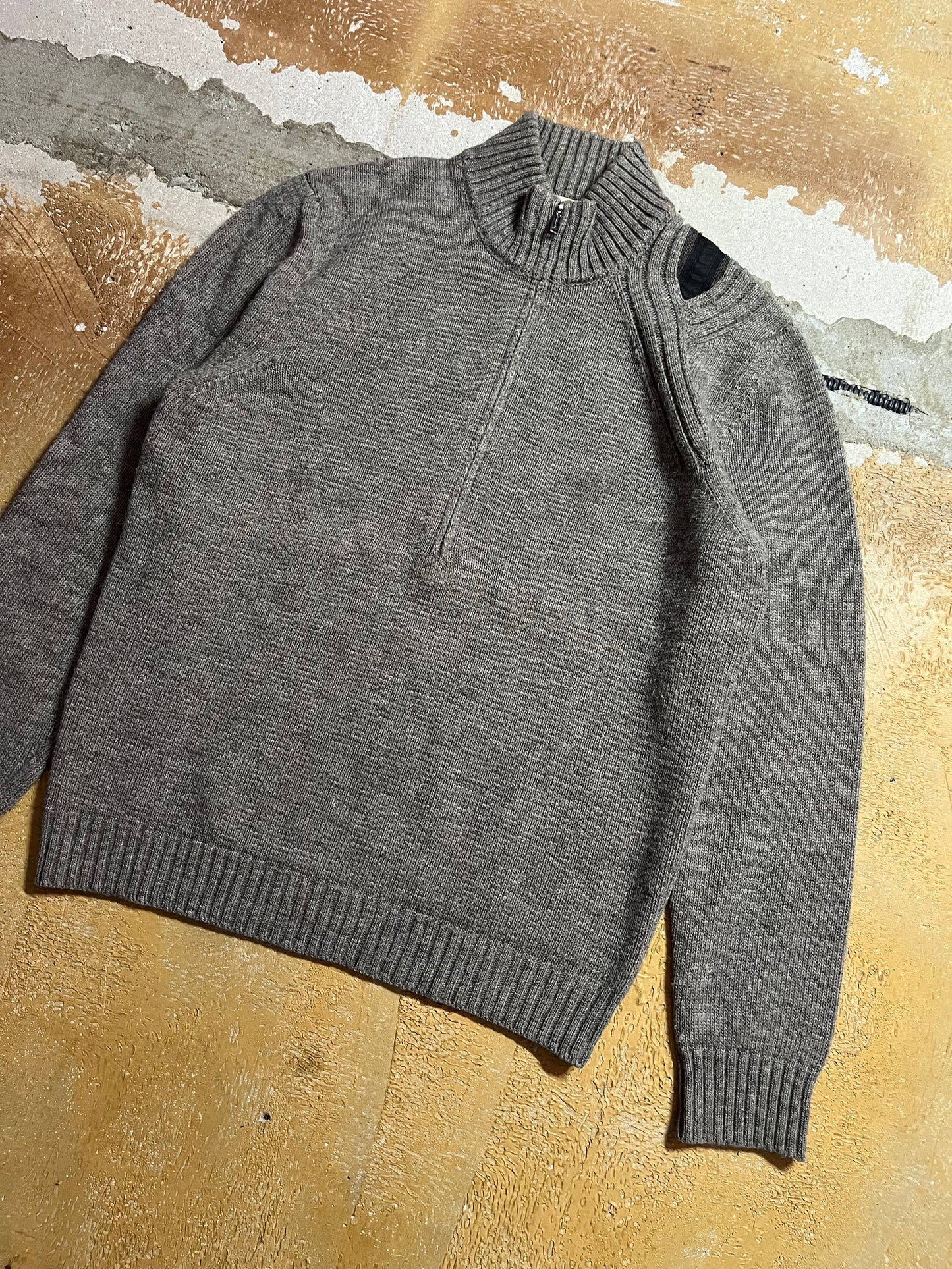 Dirk Bikkembergs vintage alpaca wool knit zip-up sweater - L