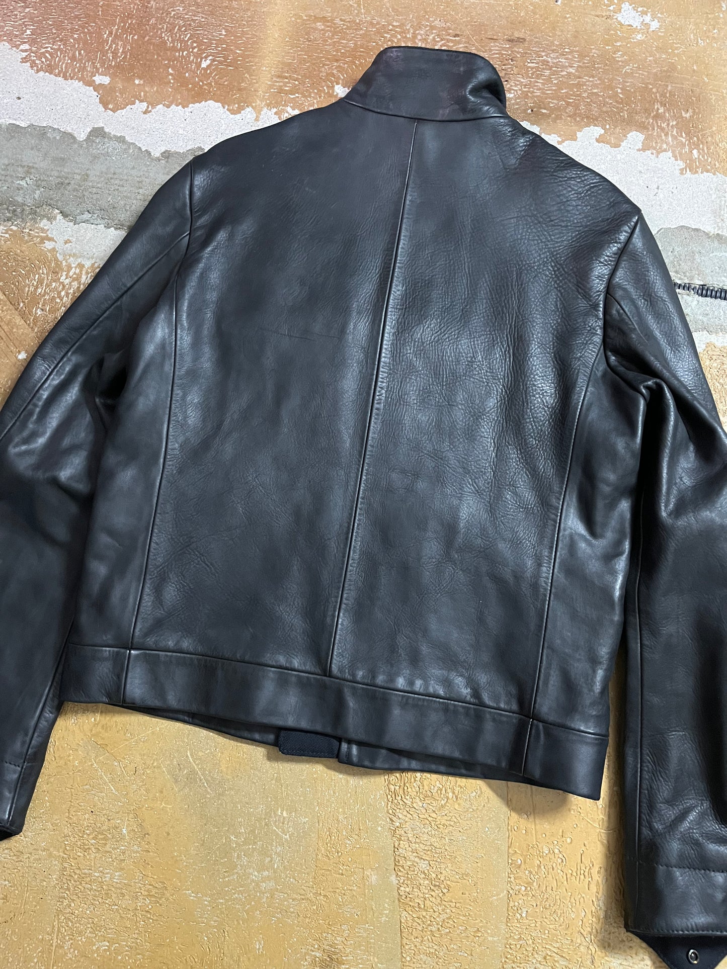 Vintage AW2007 Stone Island leather jacket - M