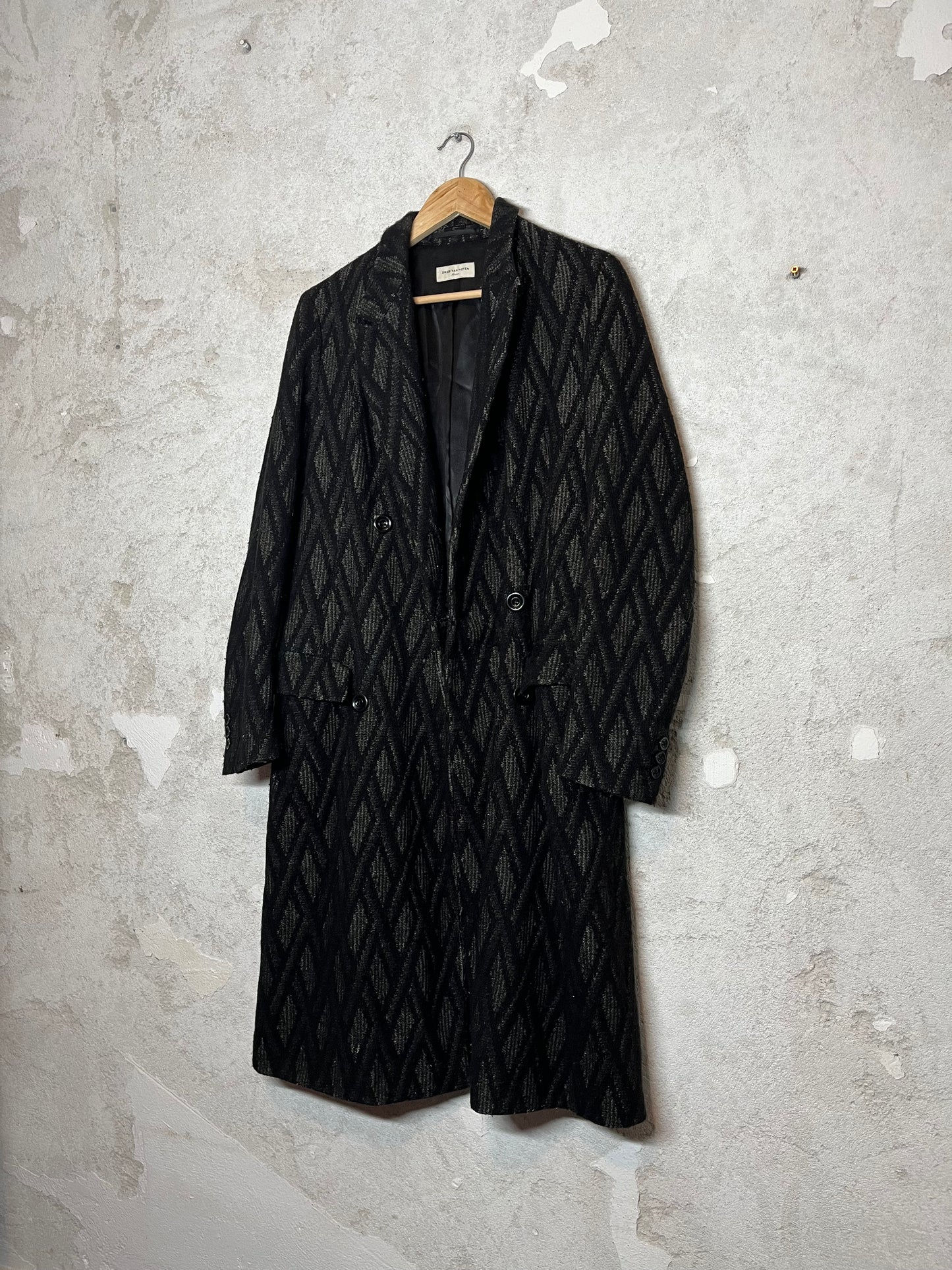 Dries van Noten trenchcoat wool designer jacket - M