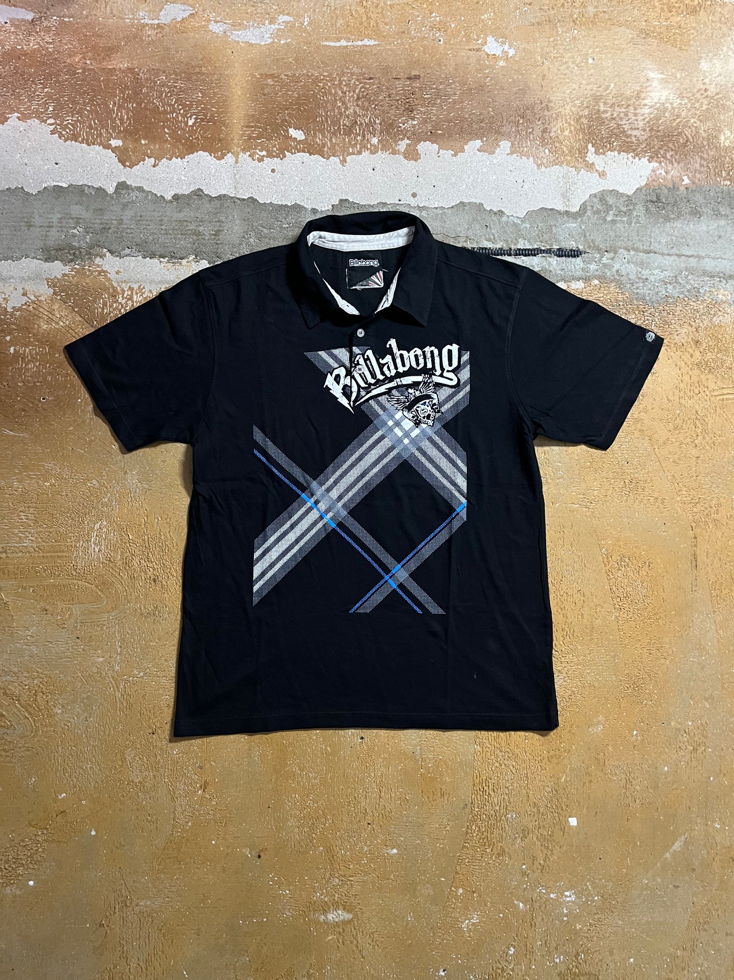 Billabong vintage summer polo tee shirt - L
